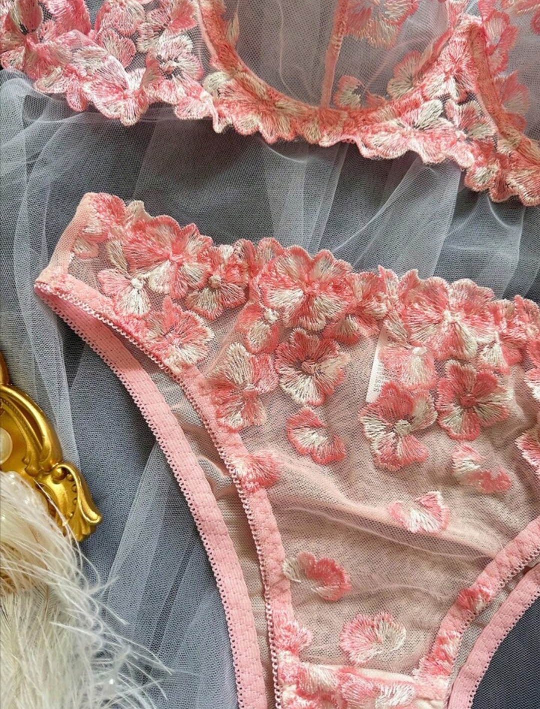 Soutien-gorge et culotte Rose