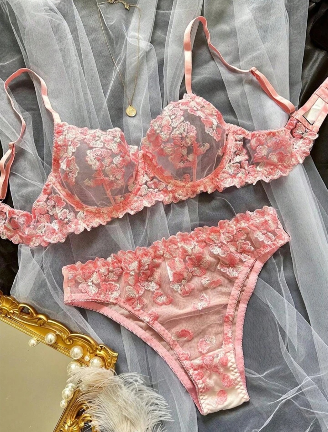 Soutien-gorge et culotte Rose