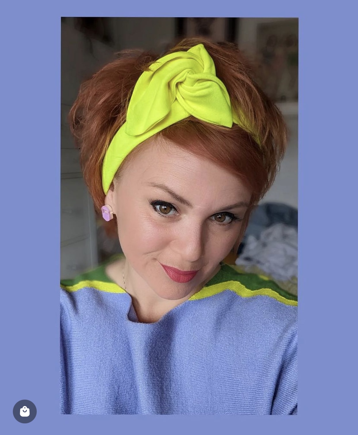 BEBOP BOUTIQUE NEON YELLOW WIRED HEADBAND