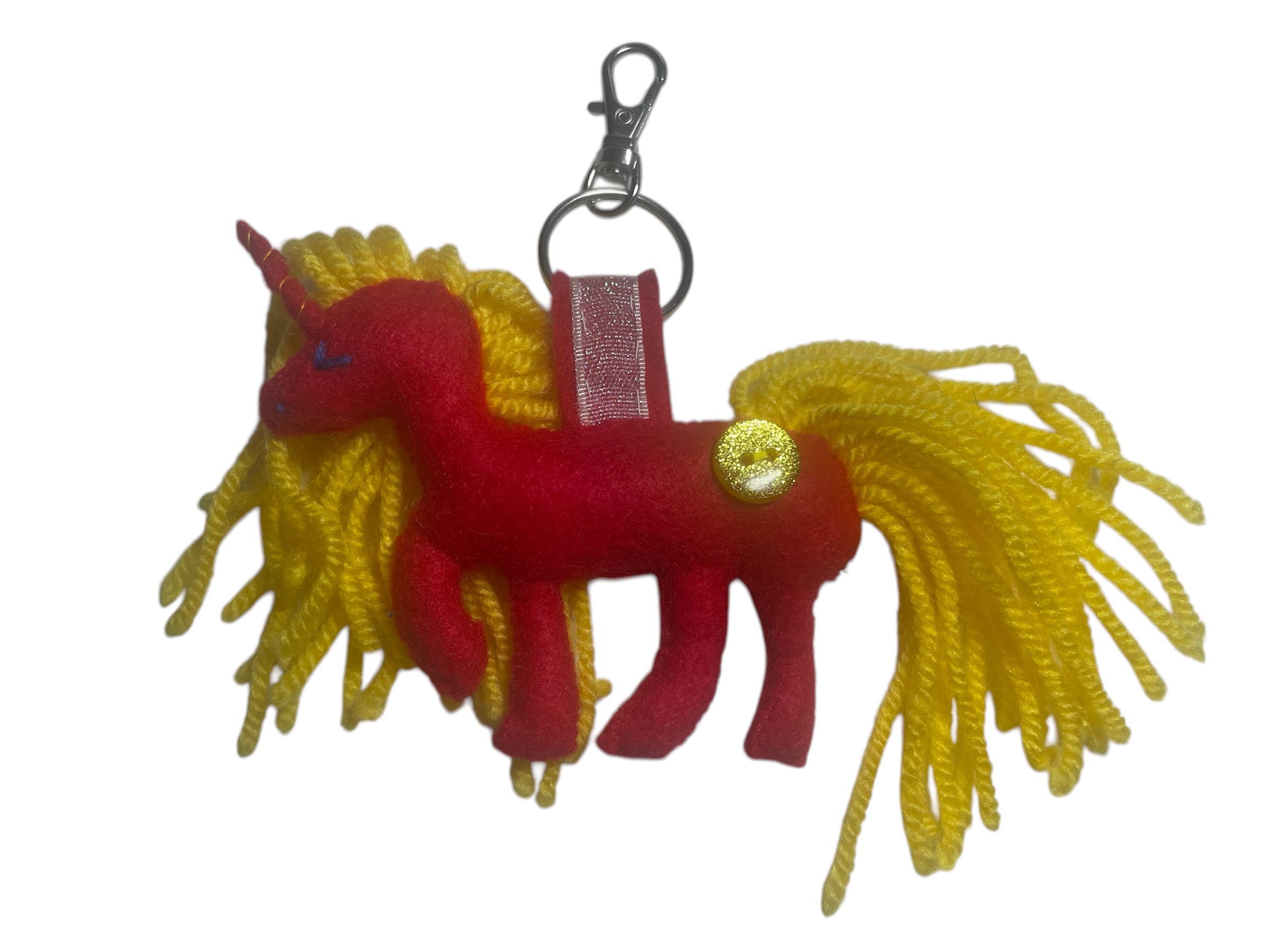 Beside The Sea Gifts Handmade felt Unicorn Keyring