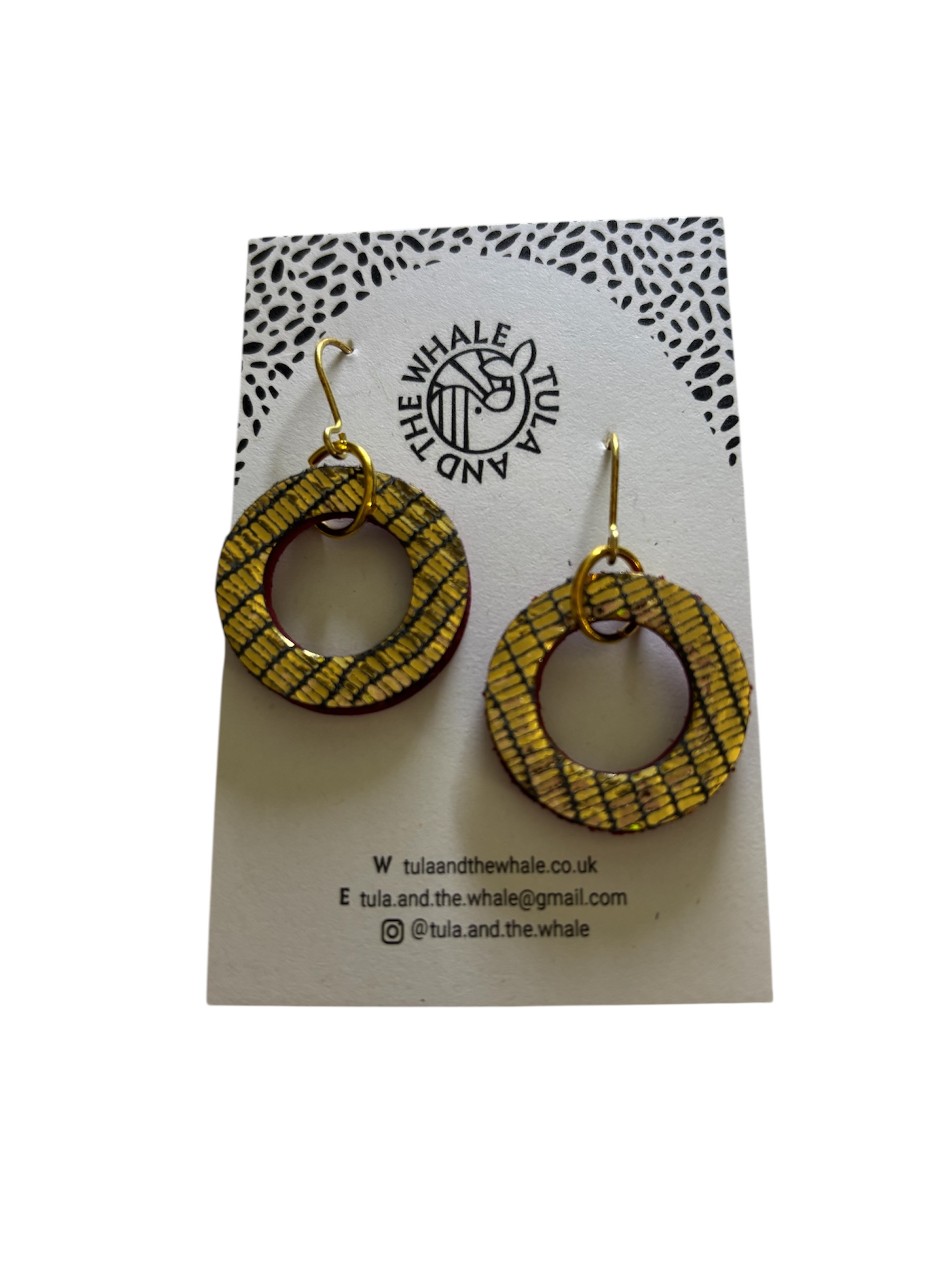 DUO HOOPS - RED & GOLD