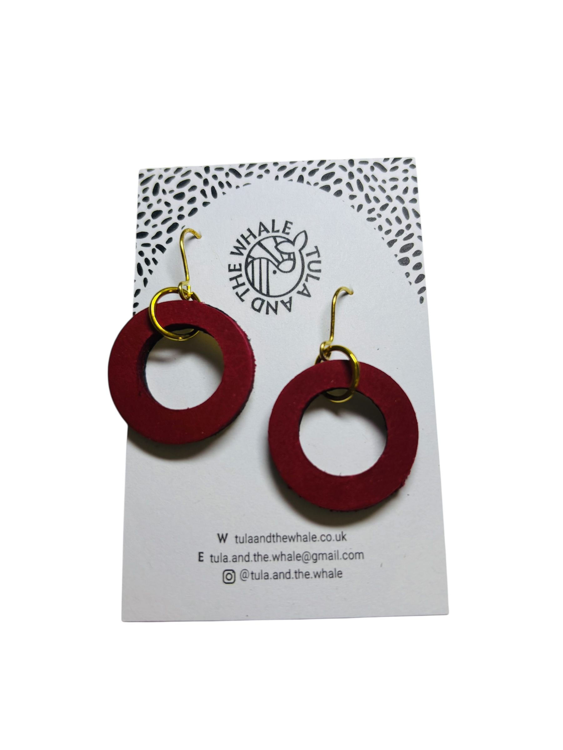 DUO HOOPS - RED & GOLD