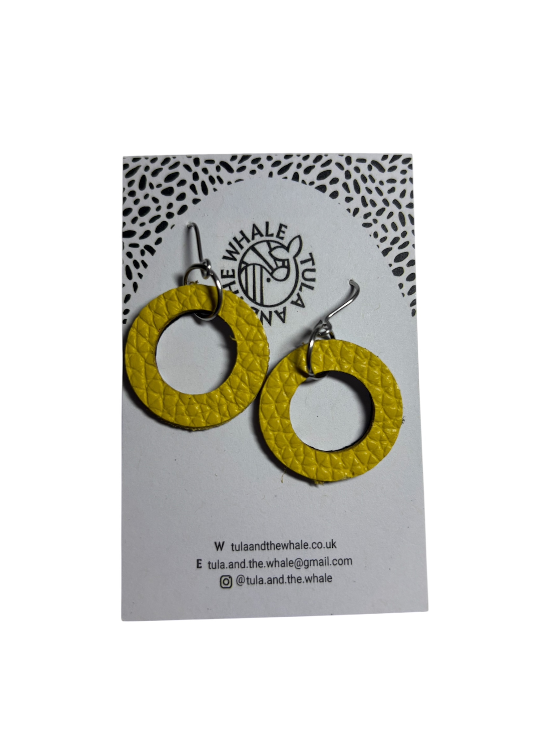 DUO HOOPS - YELLOW & MONOCHROME CHECK