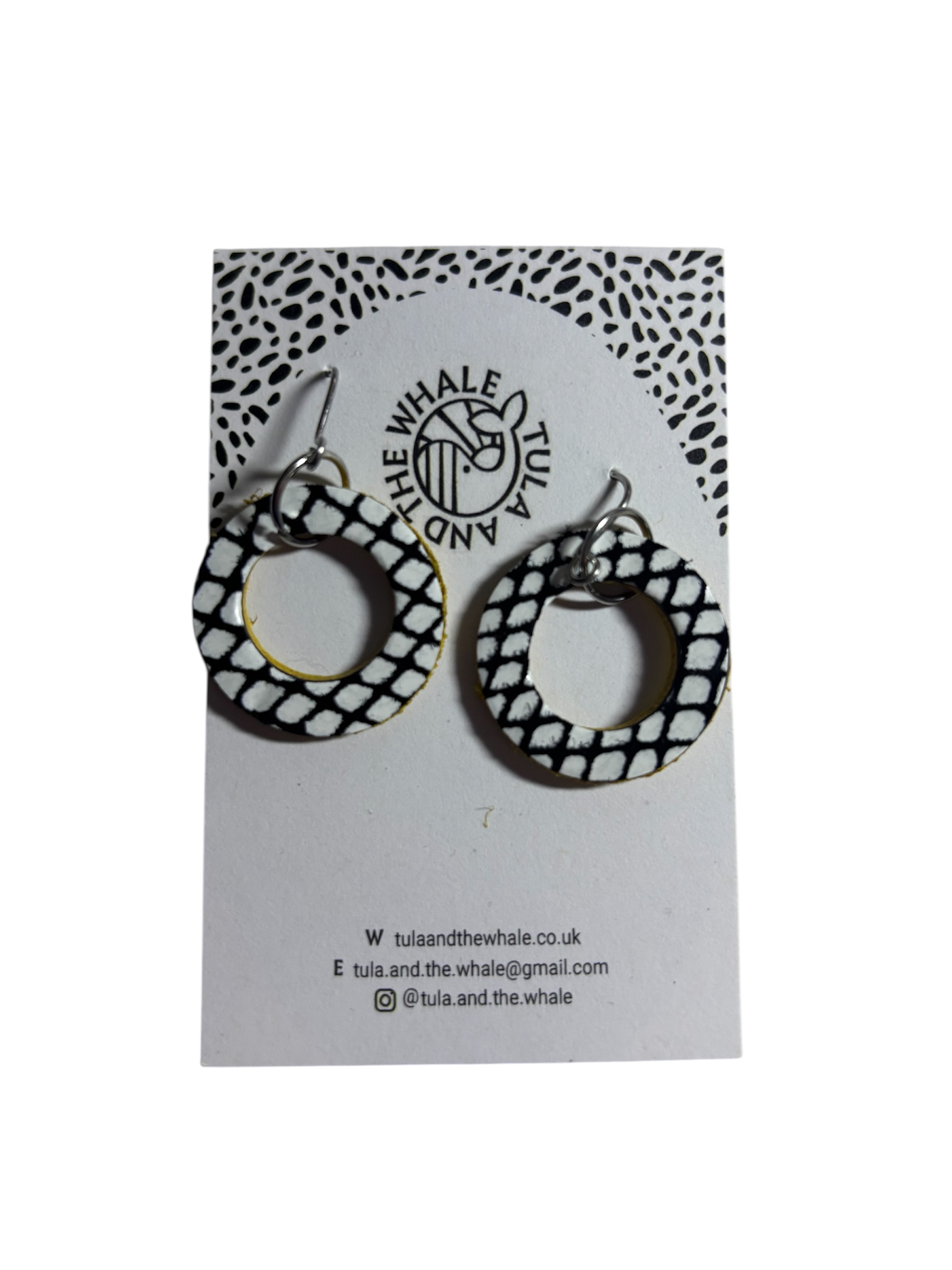 DUO HOOPS - YELLOW & MONOCHROME CHECK