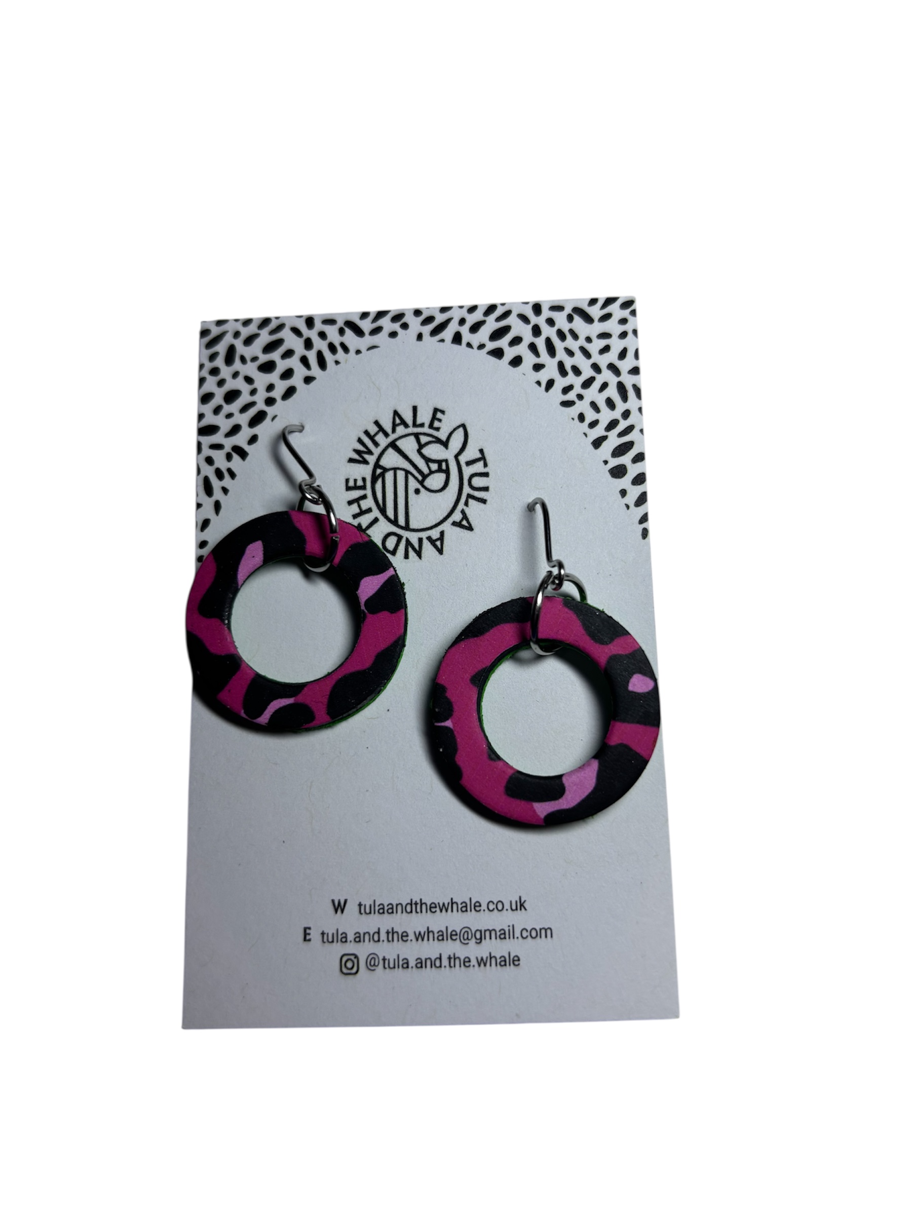 DUO HOOPS - PINK LEOPARD & GREEN