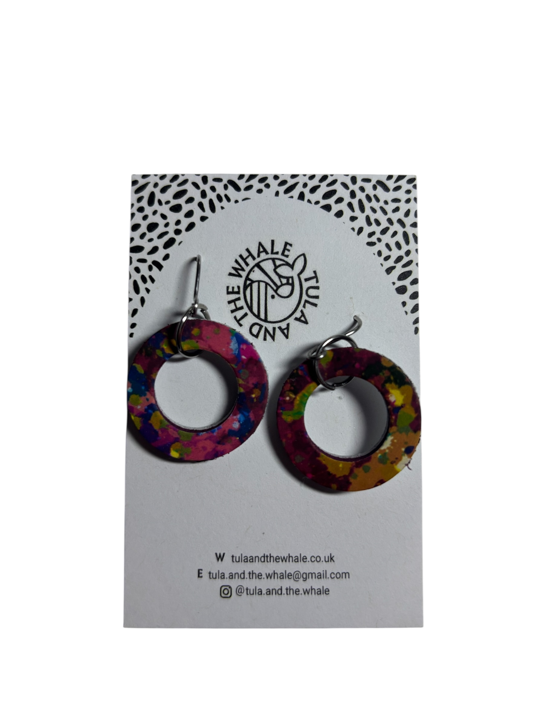 DUO HOOPS - PAINT SPLAASH & SILVER