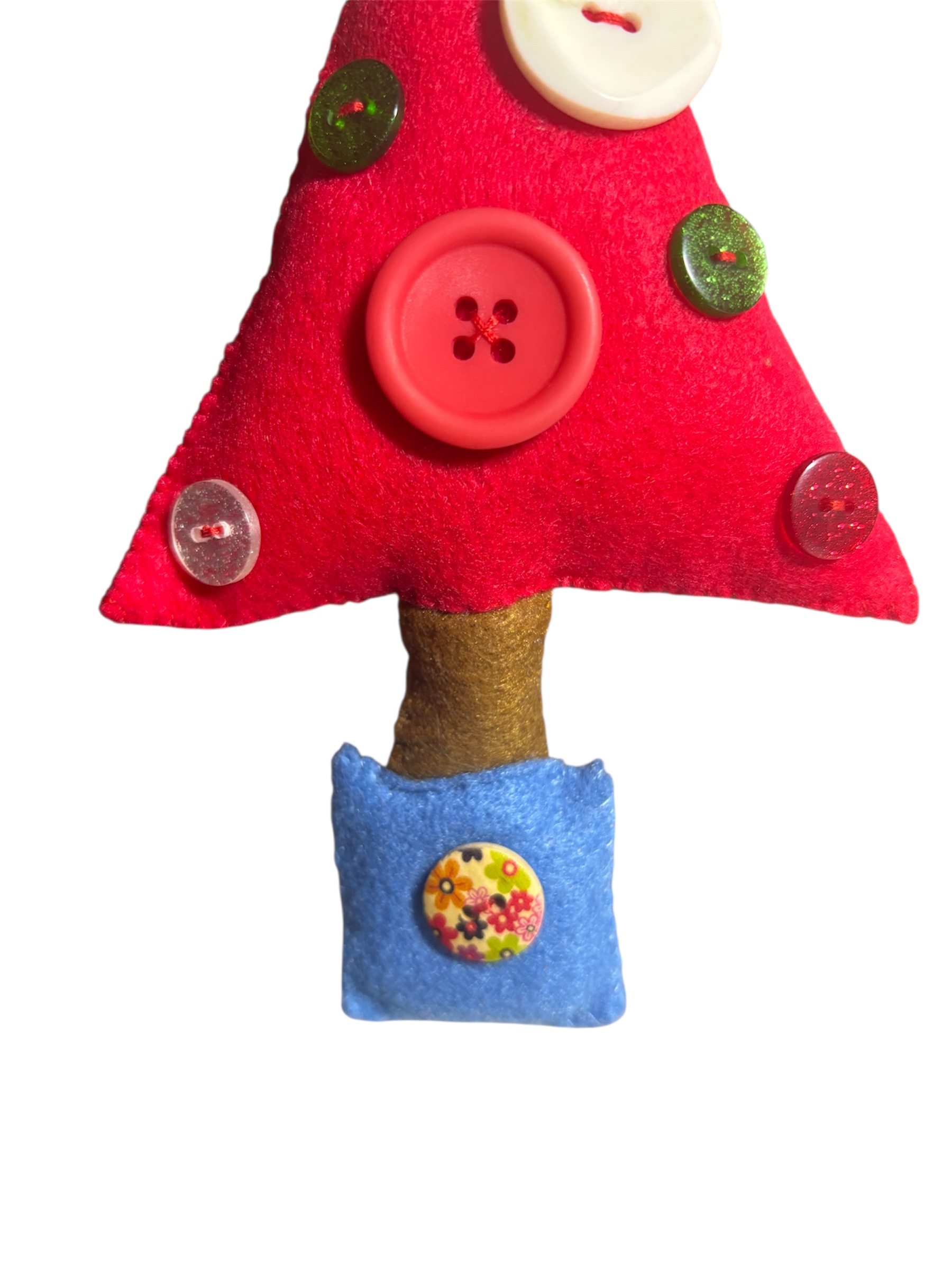 Handmade felt christmas tree hanging decoration