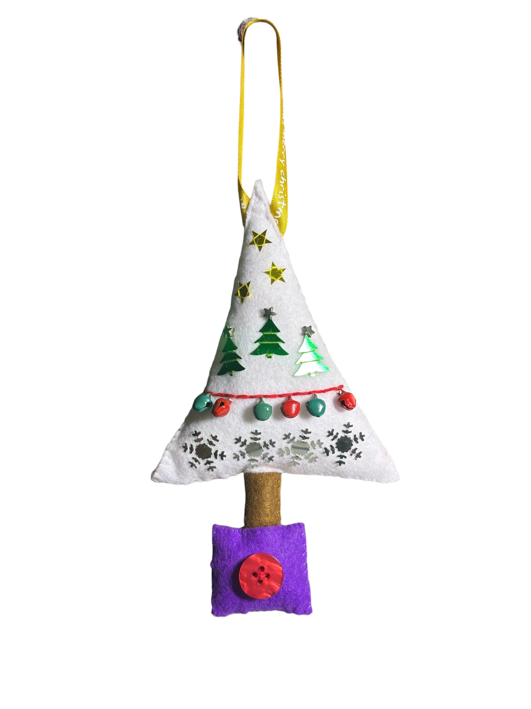 Handmade felt christmas tree hanging decoration