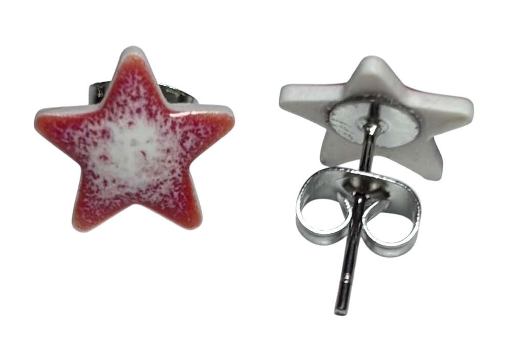 Studio 23 Star stud earrings - Raspberry