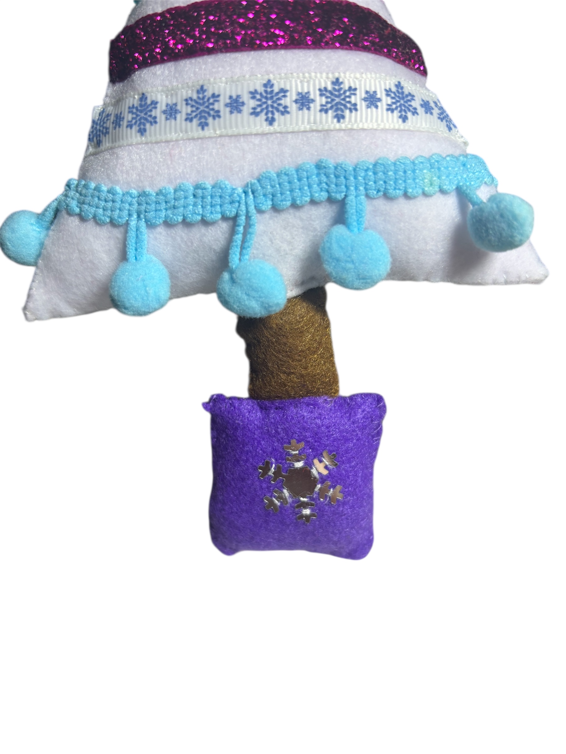 Handmade felt christmas tree hanging decoration