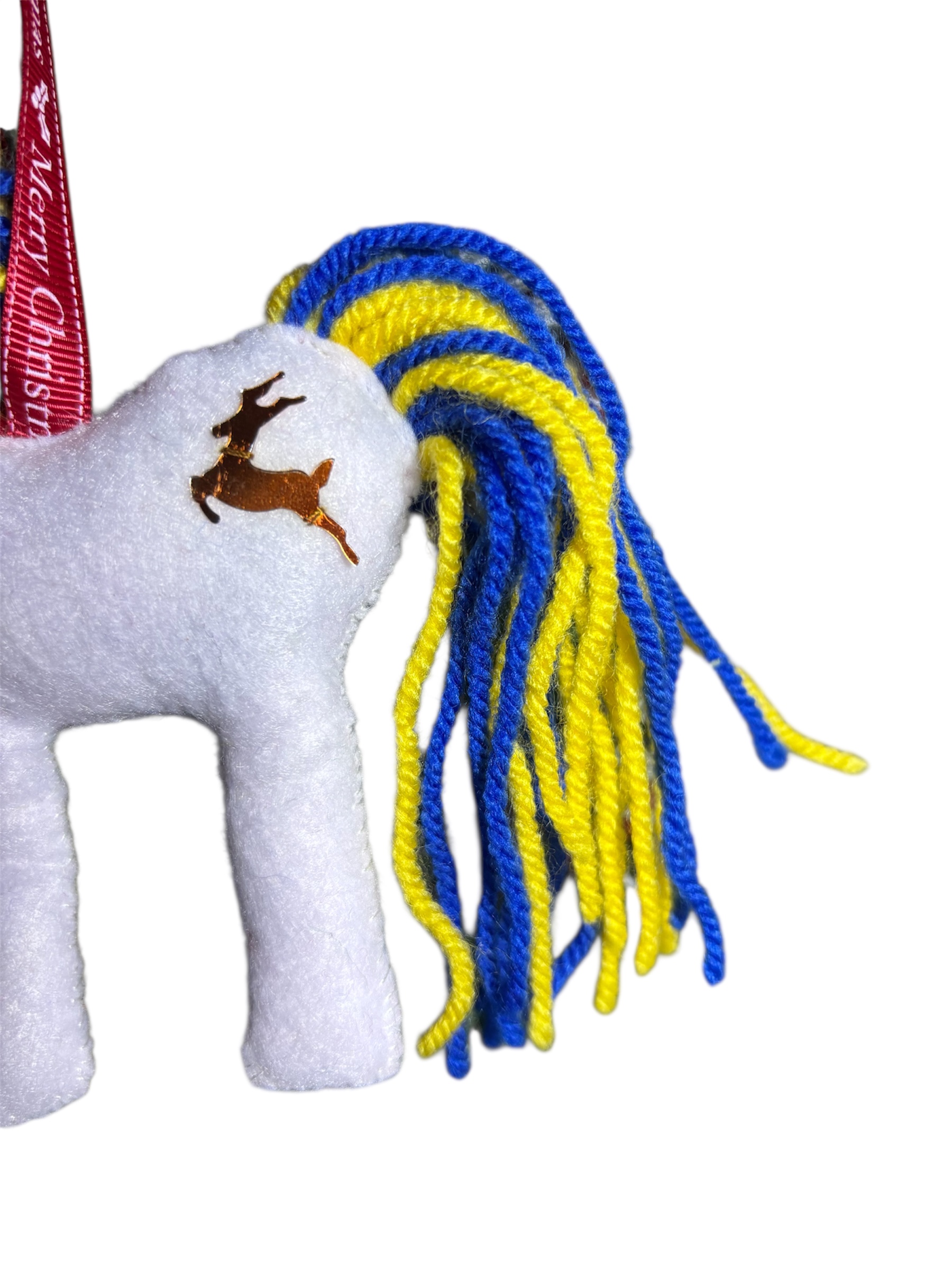 Handmade Large felt Unicorn Christmas decoration
