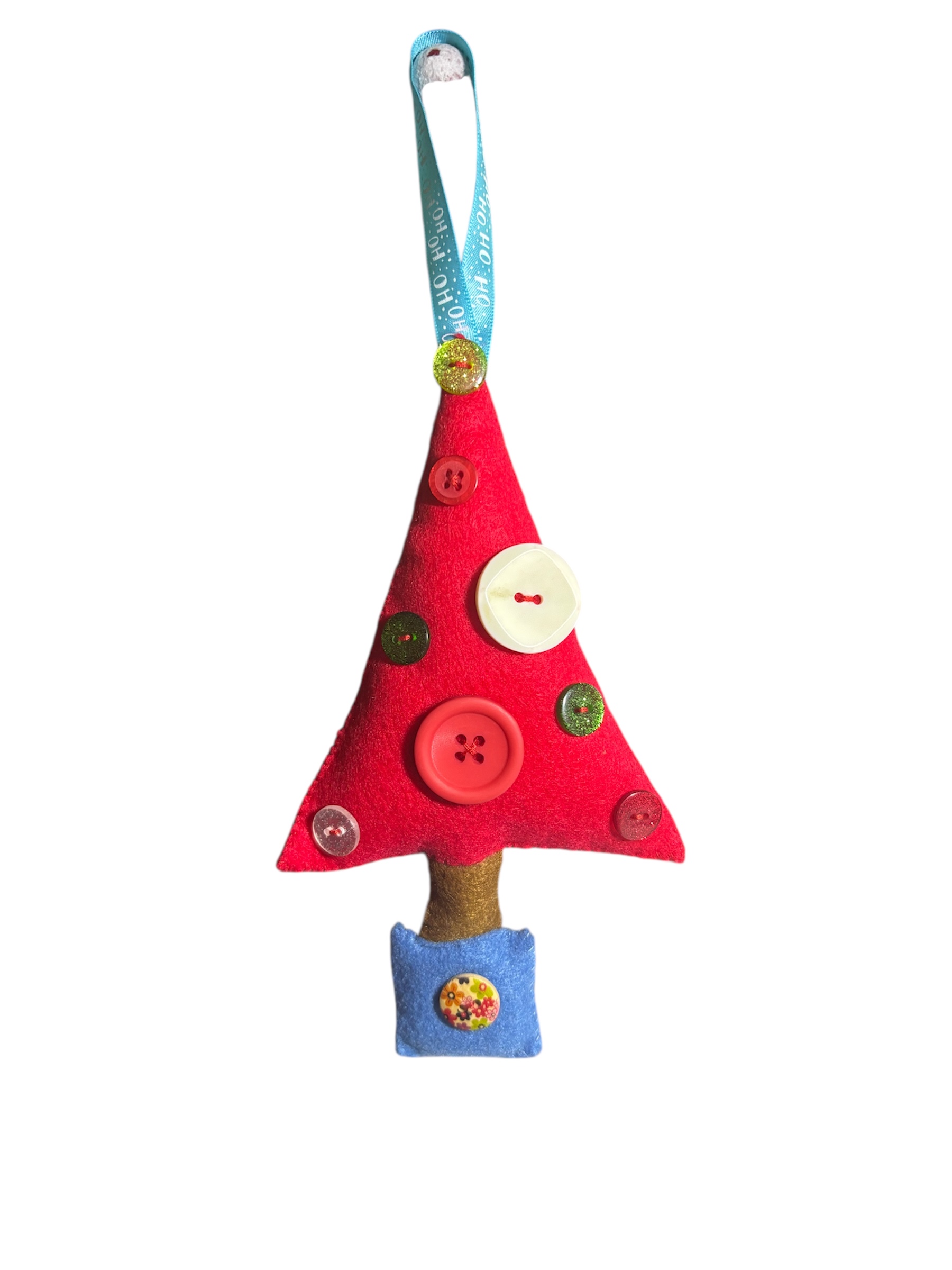 Handmade felt christmas tree hanging decoration