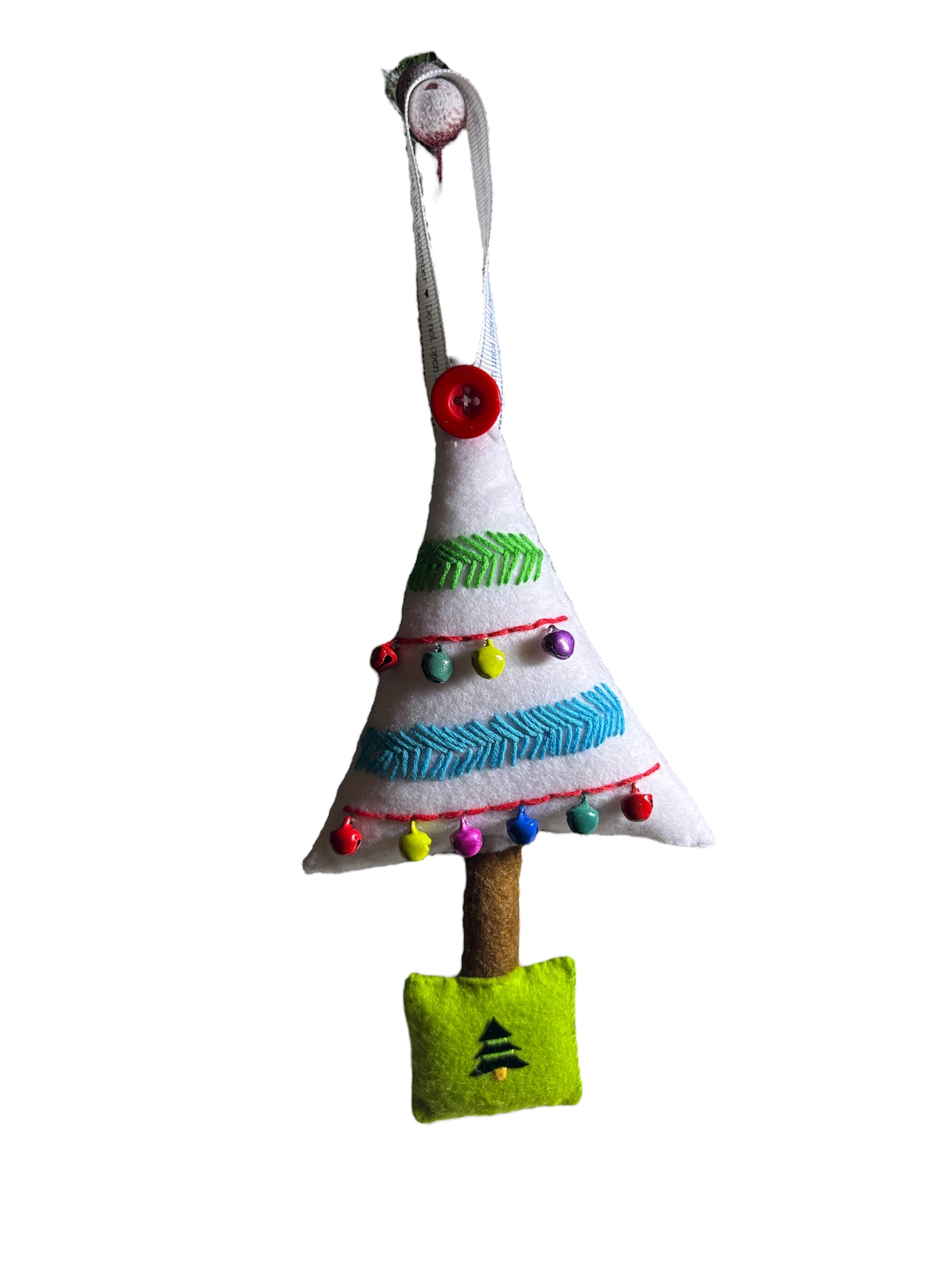 Handmade felt christmas tree hanging decoration