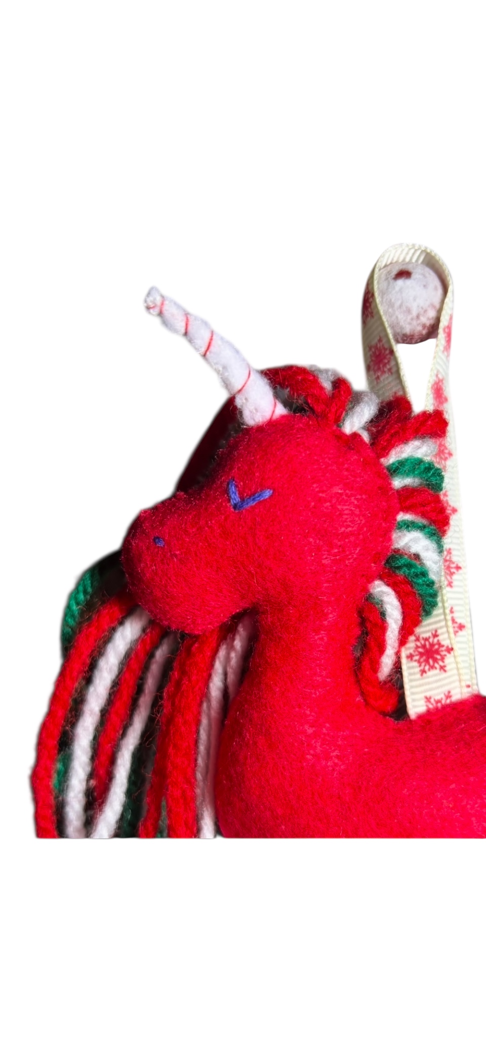 Handmade Large felt Unicorn Christmas decoration