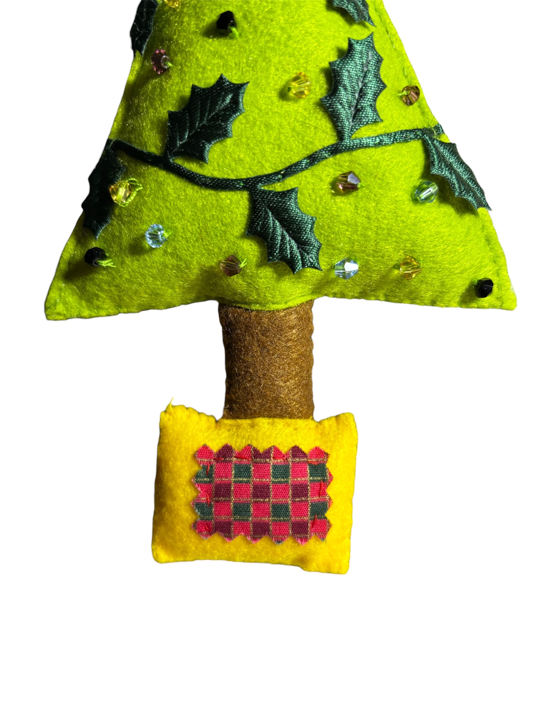 Handmade felt christmas tree hanging decoration
