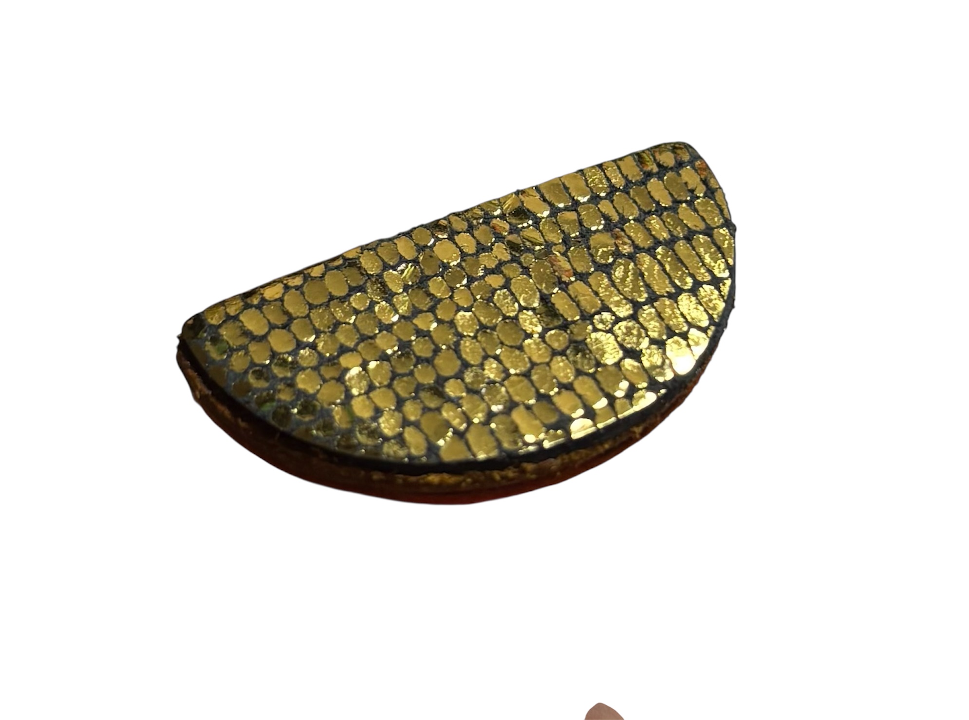 SEMI CIRCLE STUDS - LIZARD GOLD