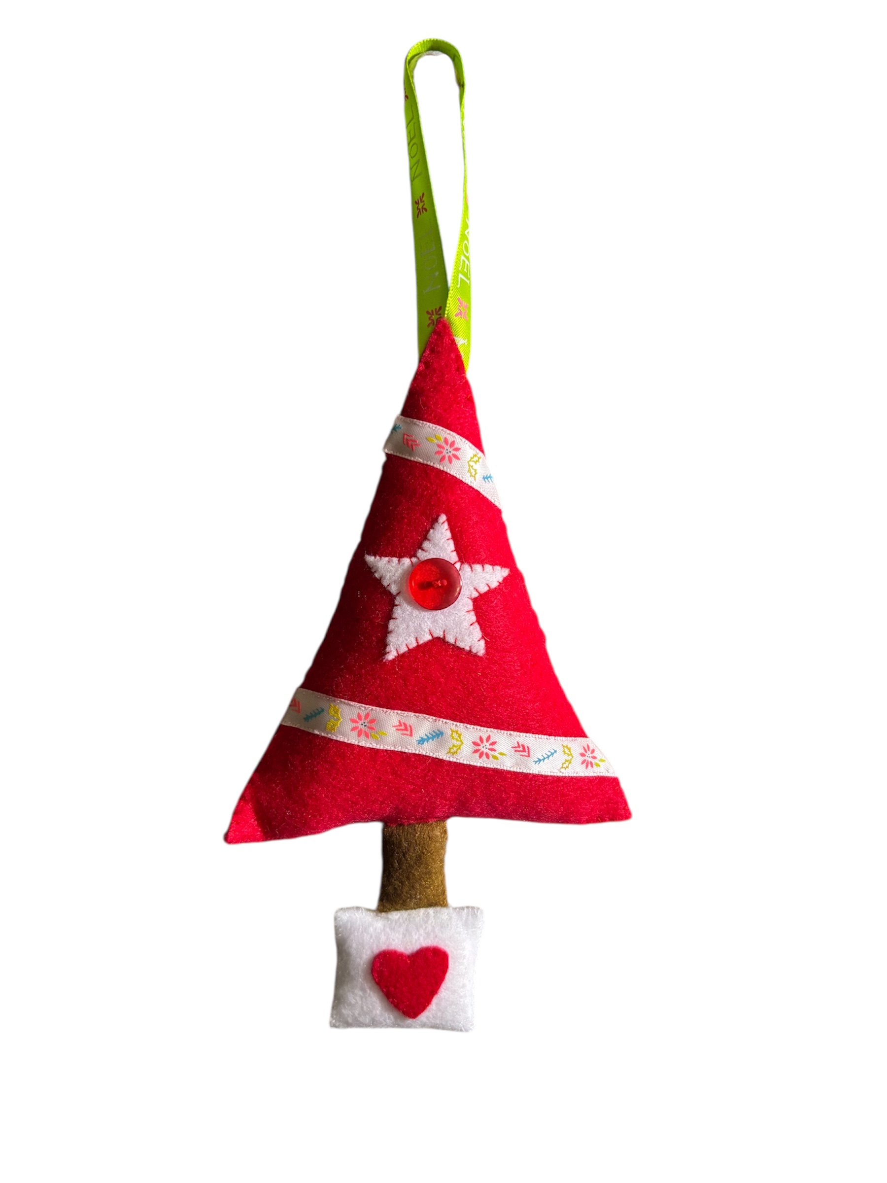 Handmade felt christmas tree hanging decoration