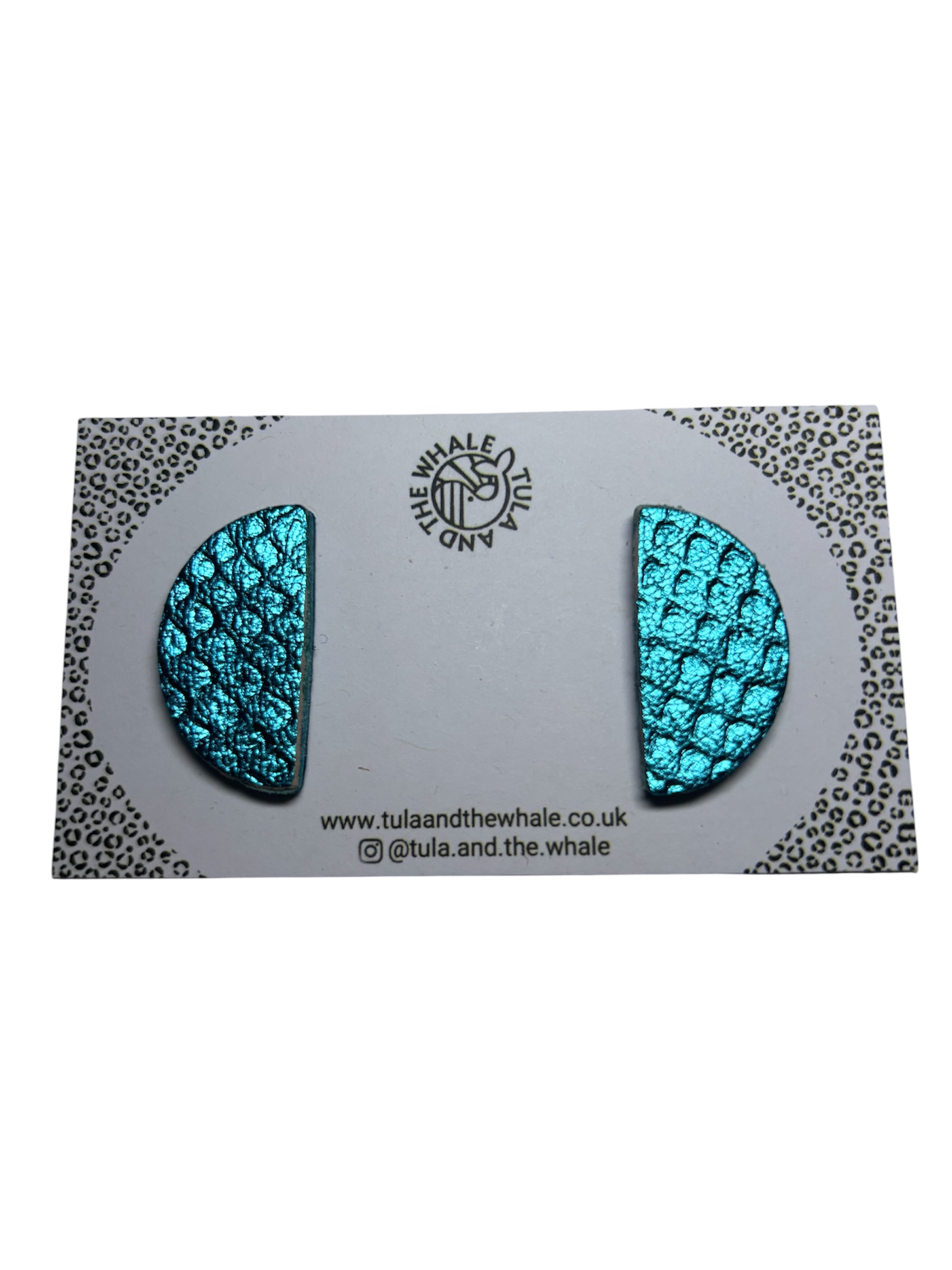 SEMI CIRCLE STUDS - TURQUOISE