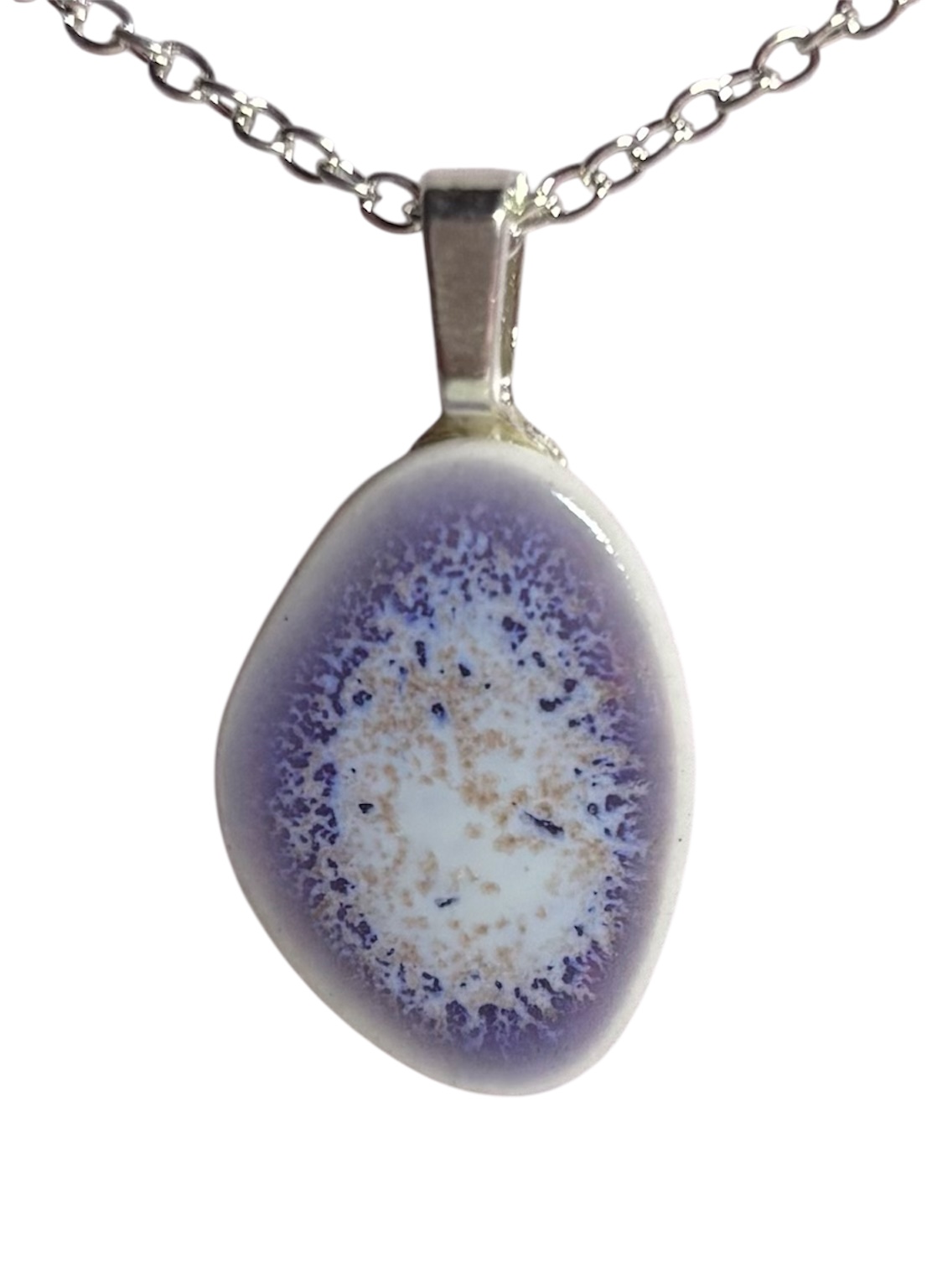 Studio 23 porcelain pebble pendant - Heather