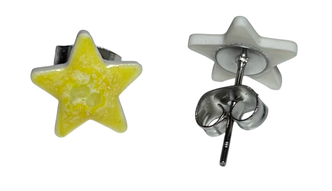 Studio 23 Star stud earrings - Lemon