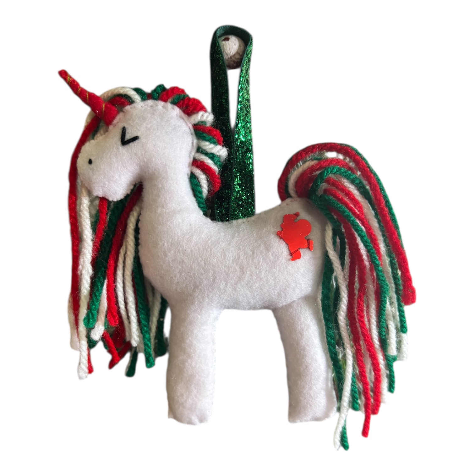 Handmade Large felt Unicorn Christmas decoration