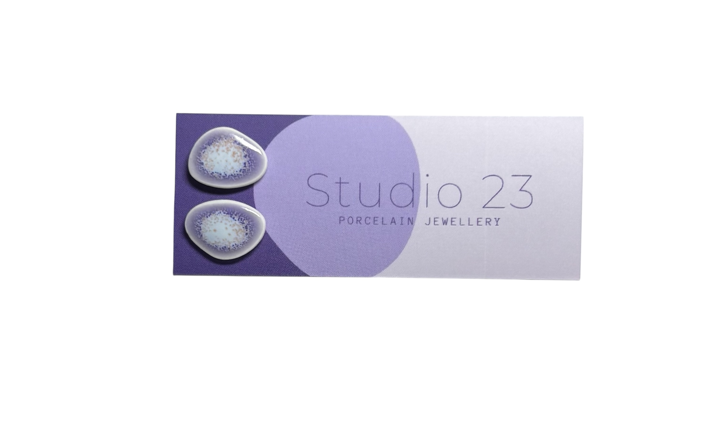 Stud Pebble Earring Pair-Lilac