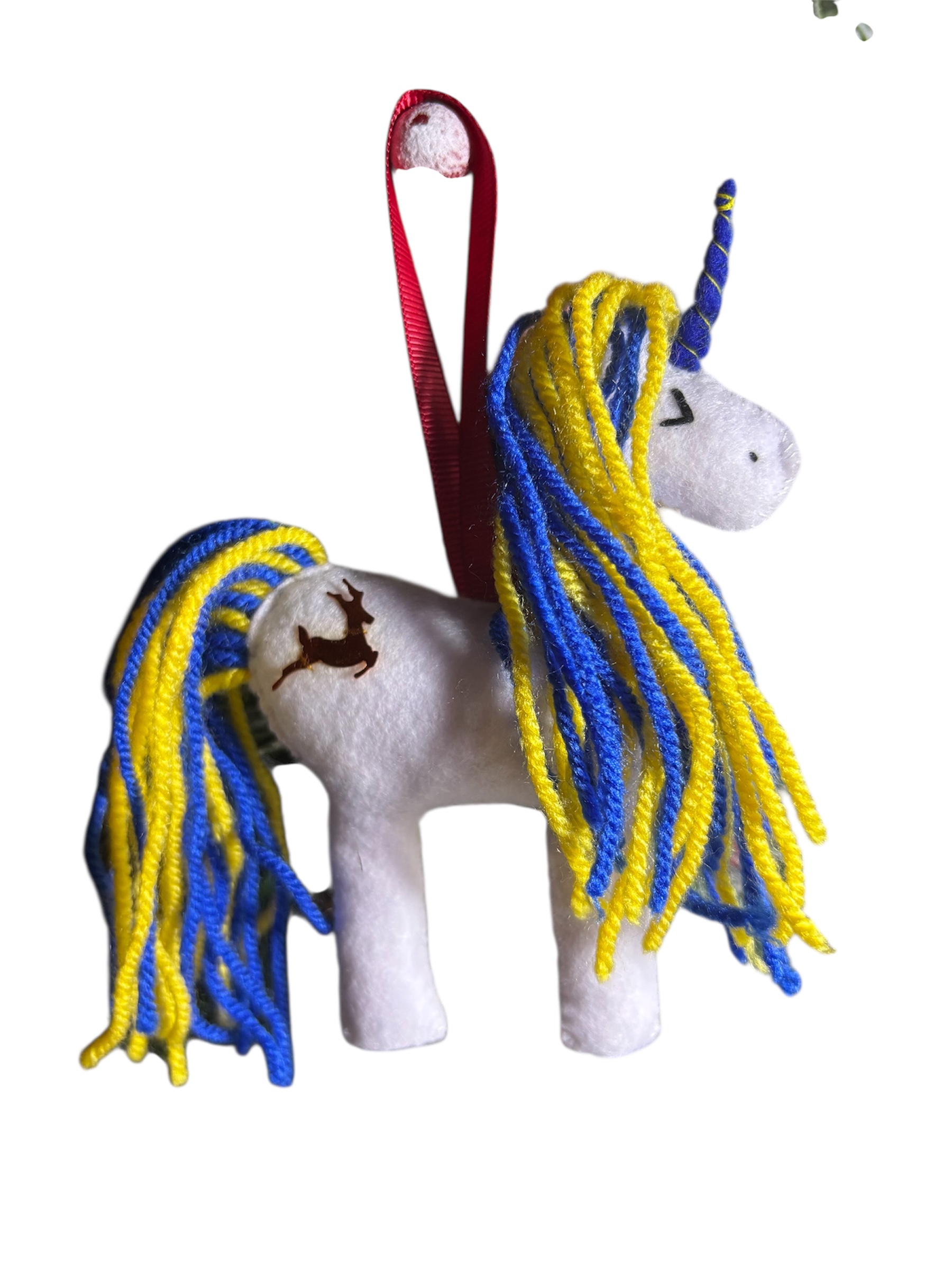 Handmade Large felt Unicorn Christmas decoration