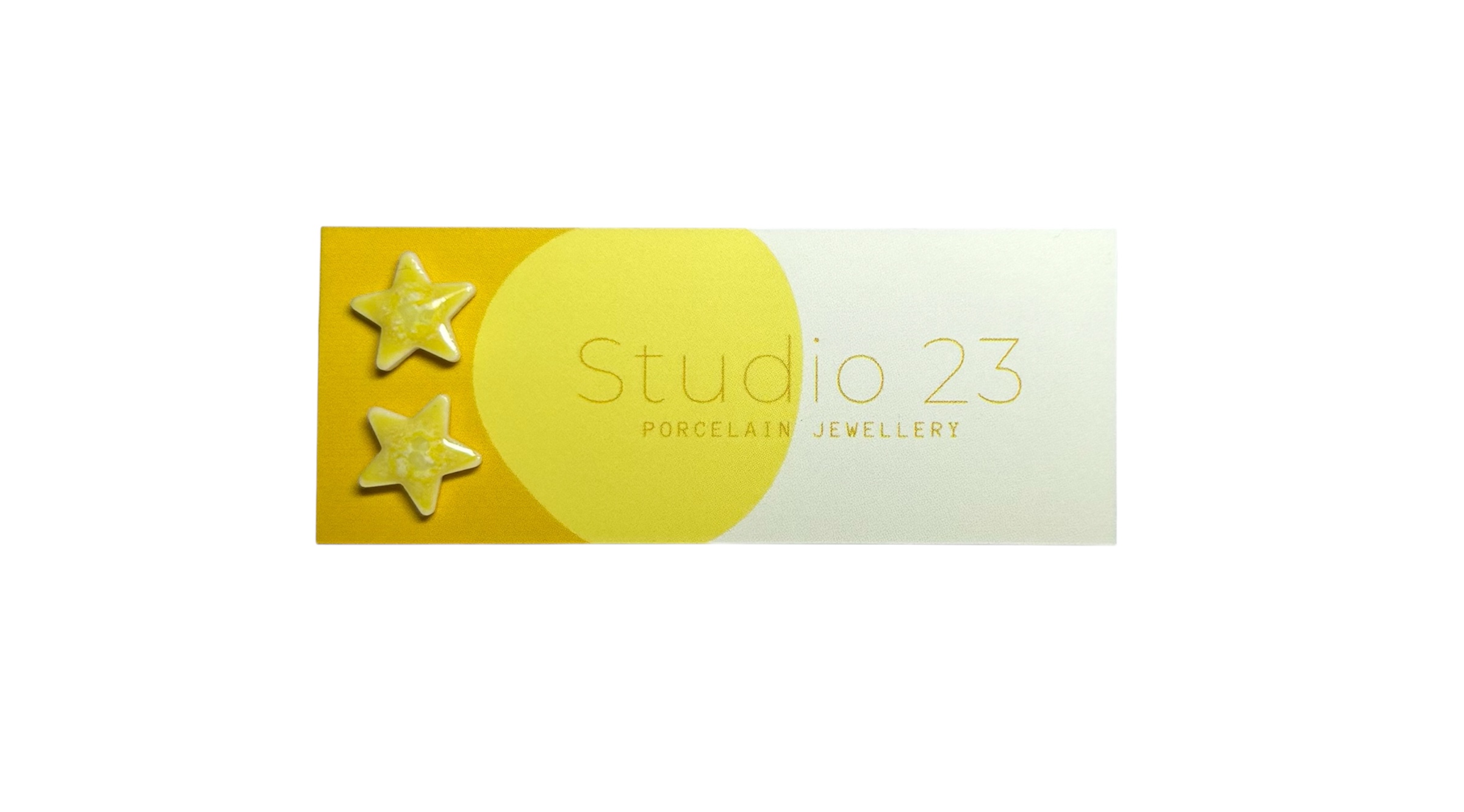 Studio 23 Star stud earrings - Lemon