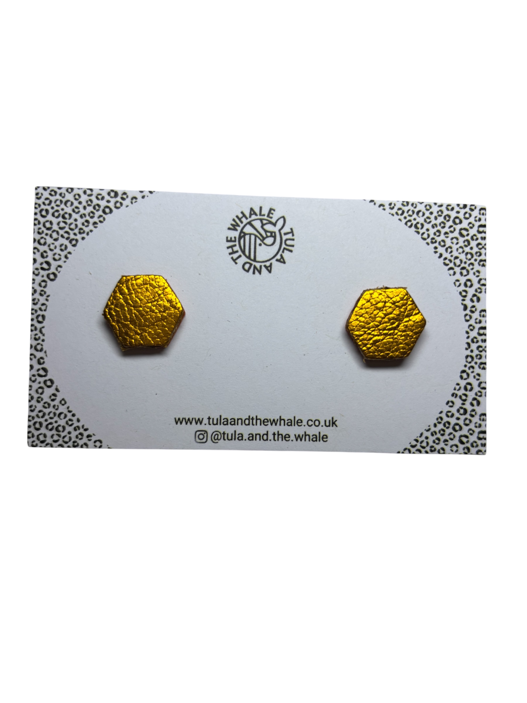 HEXAGON STUDS - METALLIC ORANGE