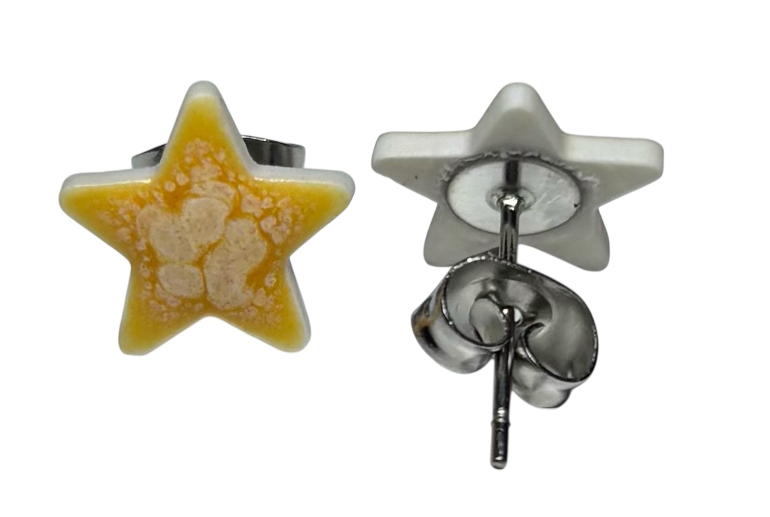 Studio 23 Star stud earrings - Orange