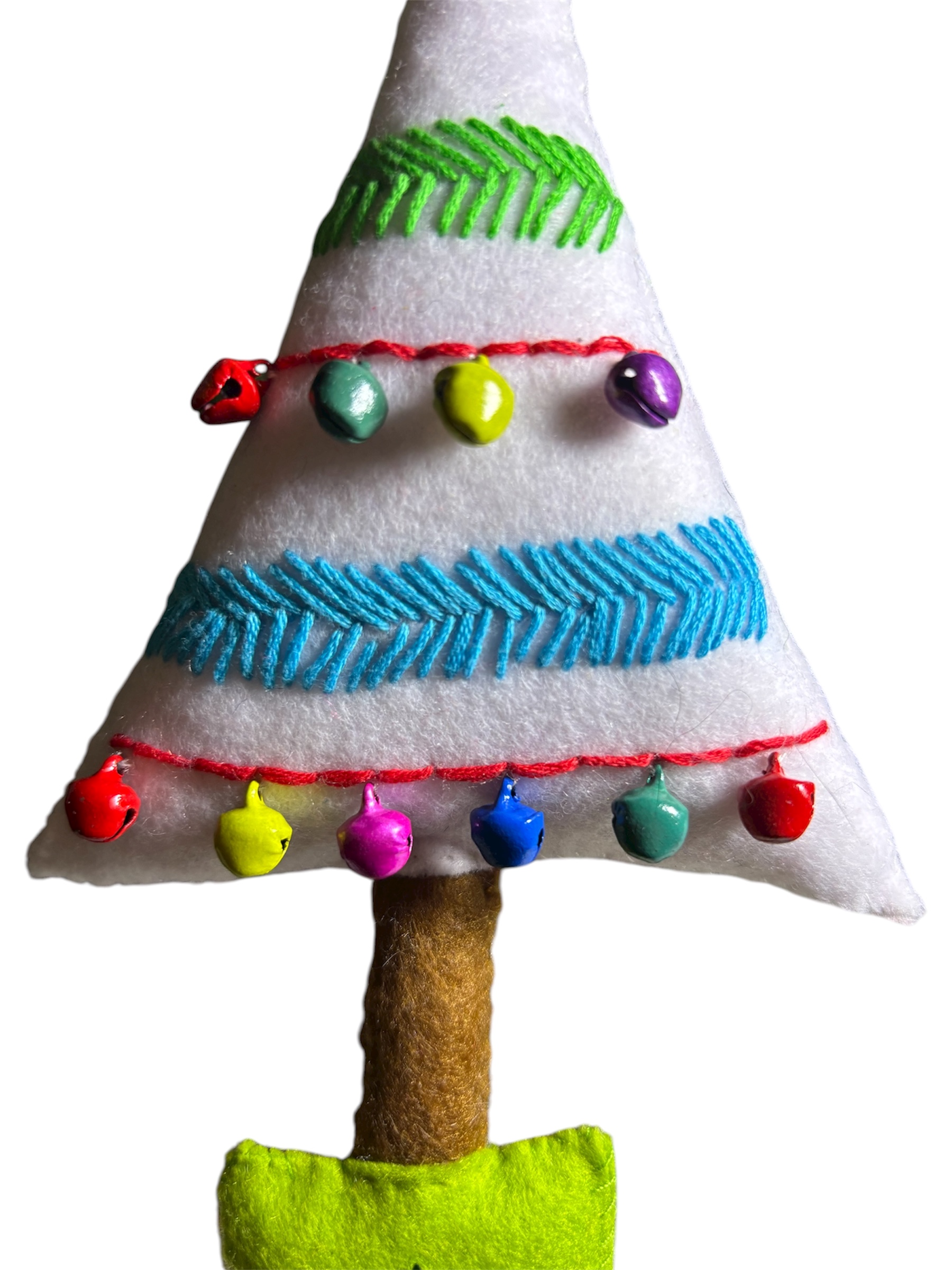 Handmade felt christmas tree hanging decoration