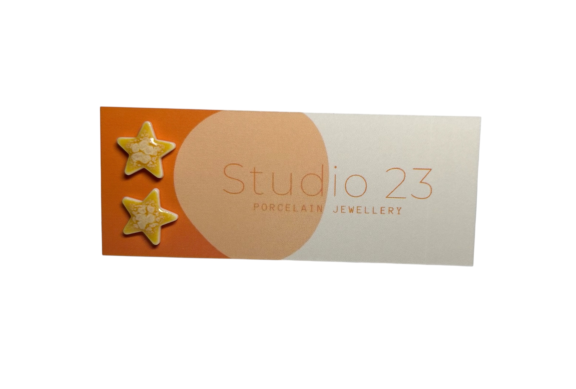 Studio 23 Star stud earrings - Orange