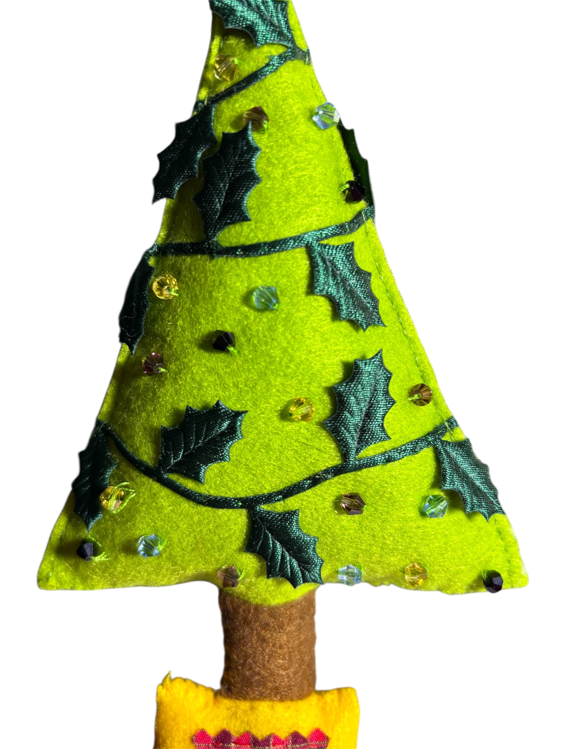 Handmade felt christmas tree hanging decoration