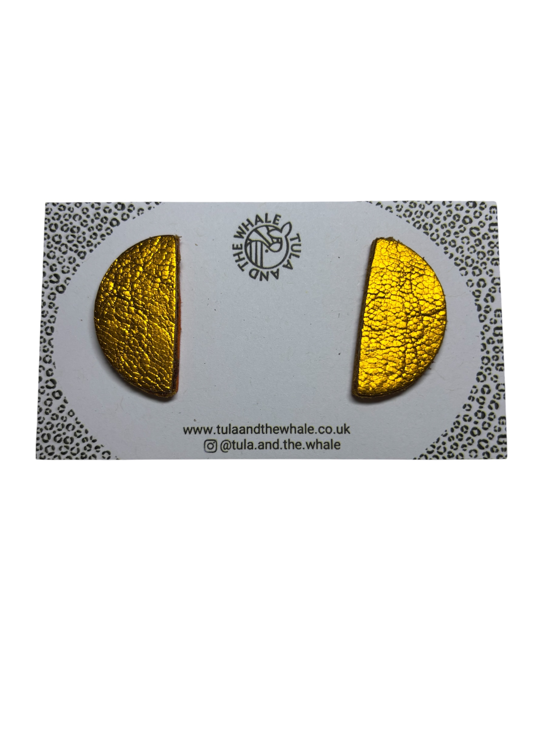 SEMI CIRCLE STUDS - METALLIC ORANGE