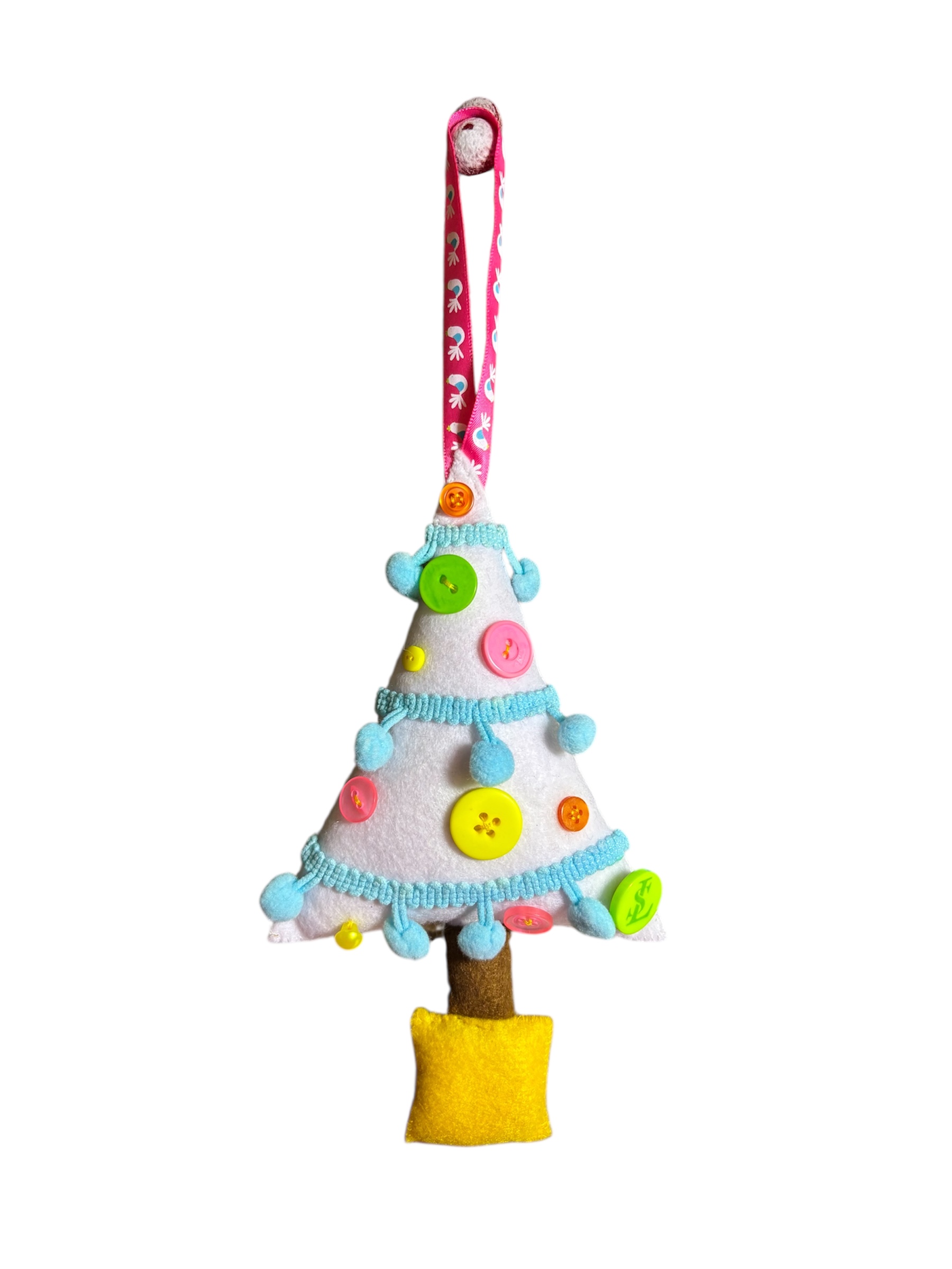 Handmade felt christmas tree hanging decoration
