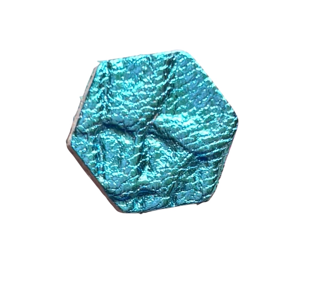 HEXAGON STUDS - TURQUOISE