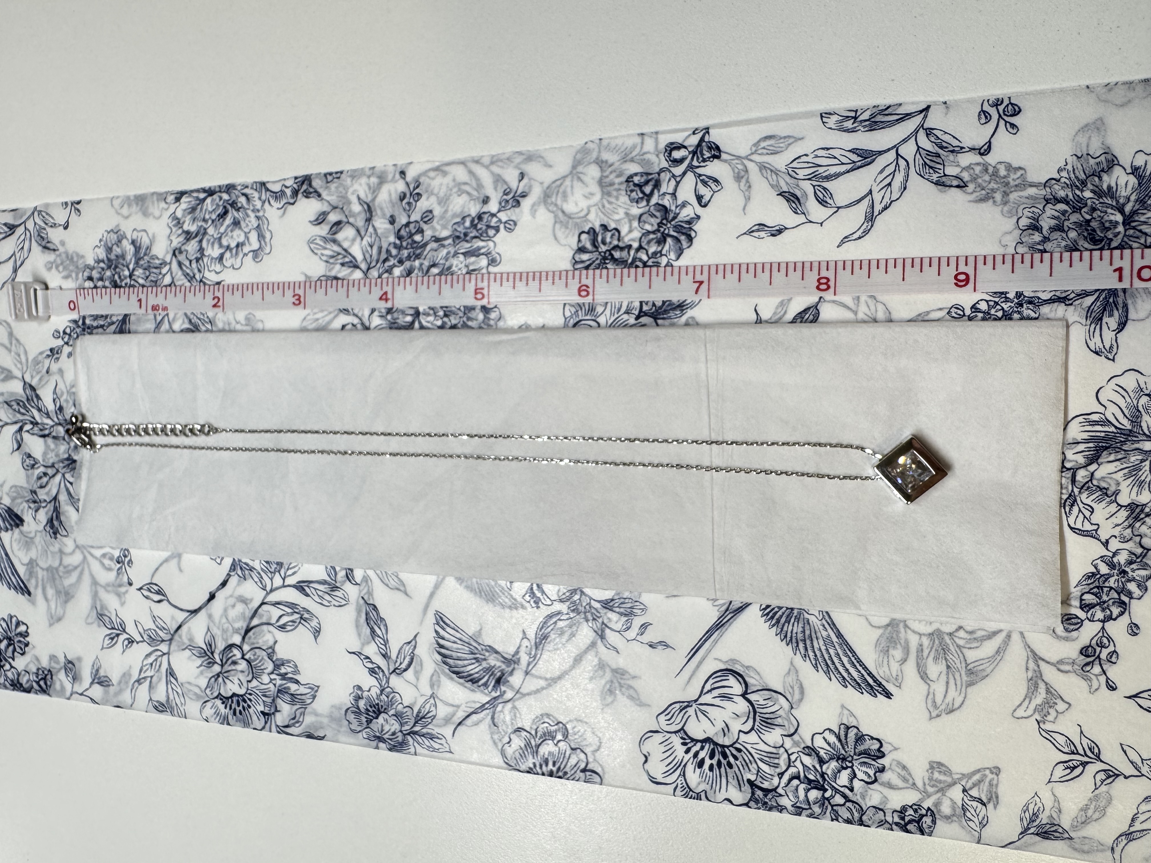 minimal square necklace