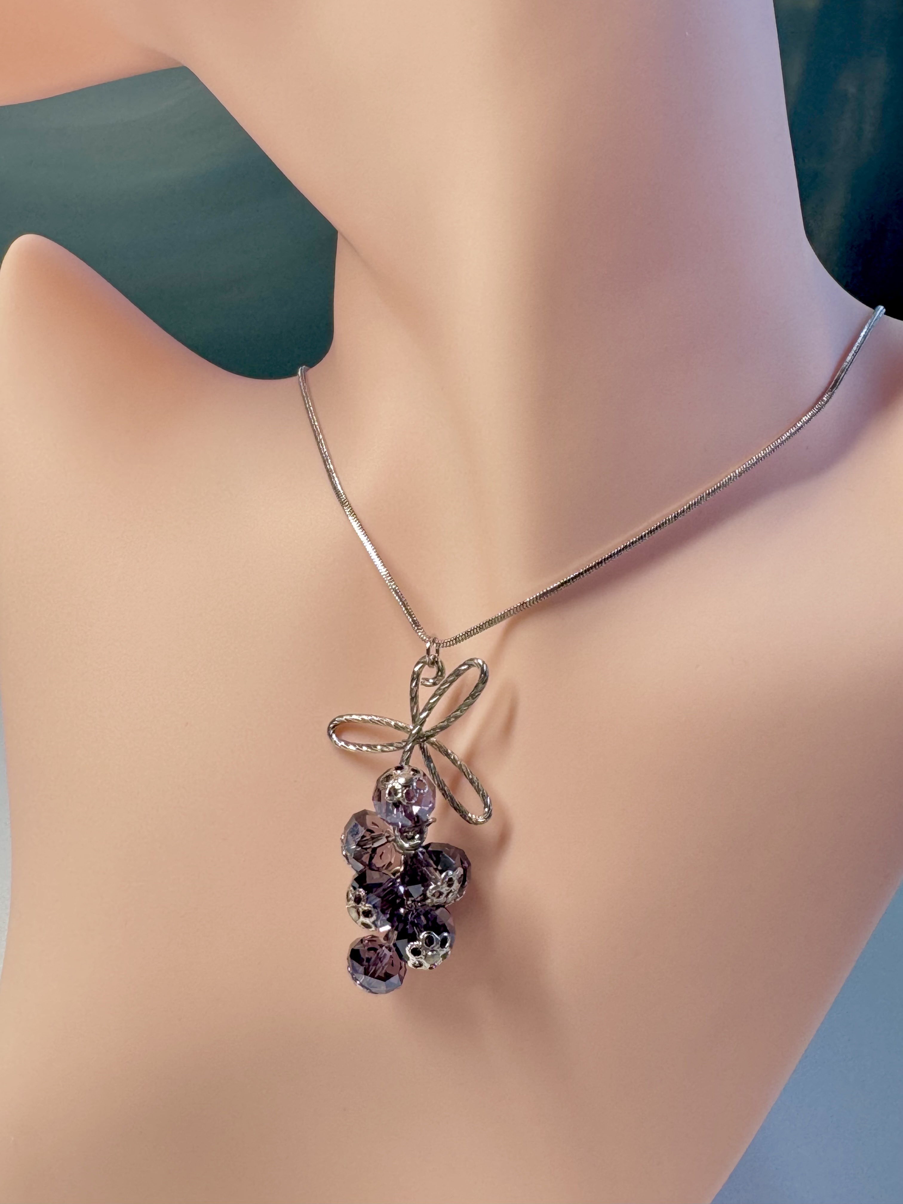 Grape cluster necklace