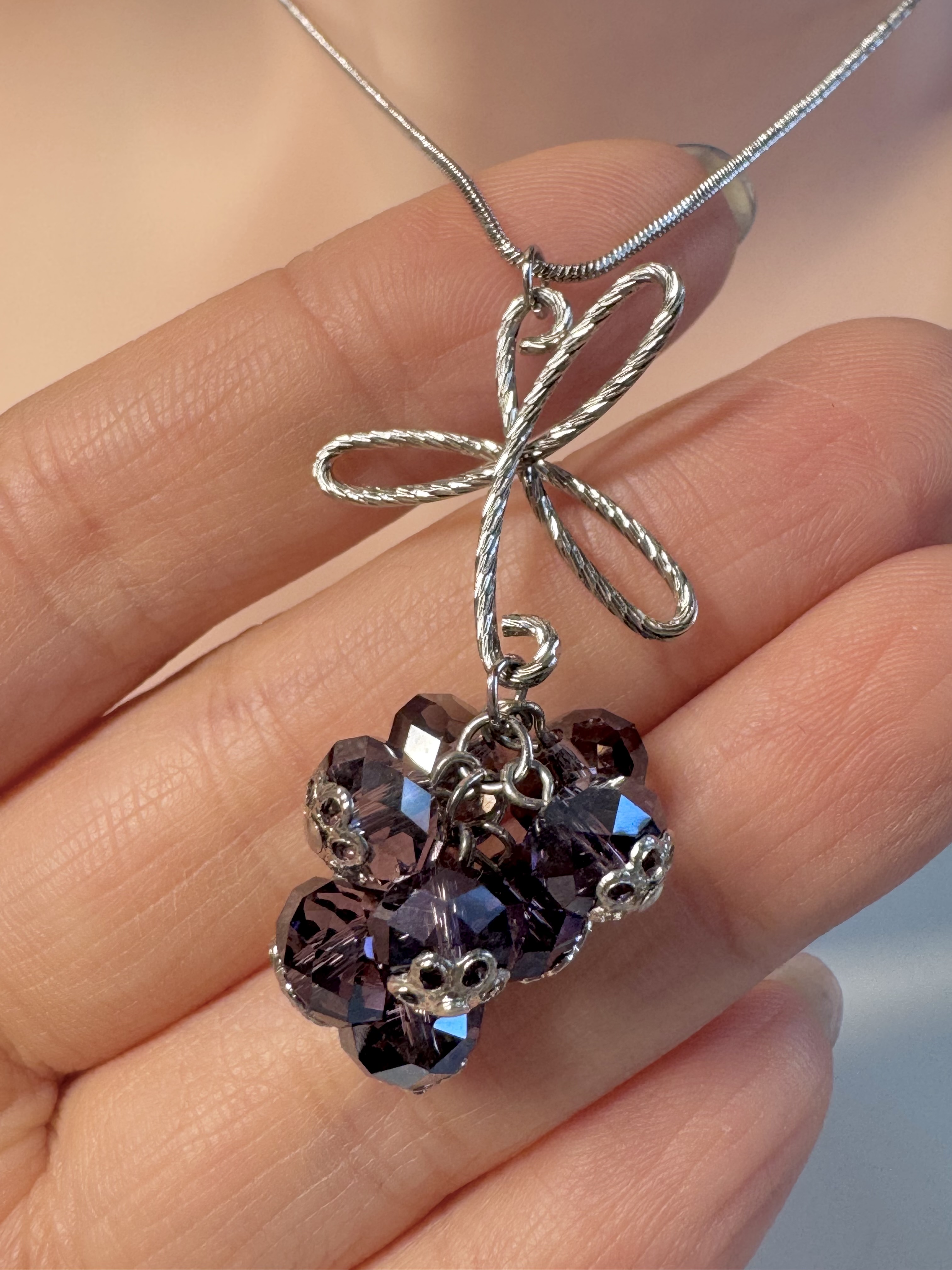 Grape cluster necklace