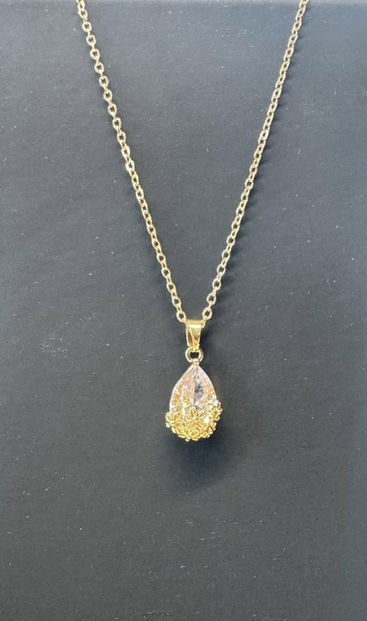 Faux Diamond Drop necklace