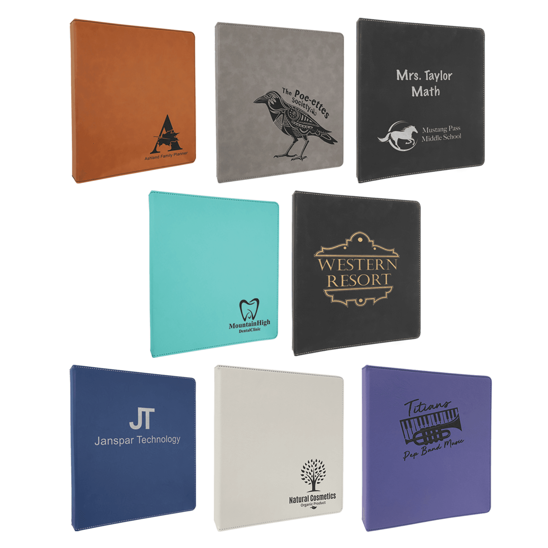 Engraved 3 Ring Binders
