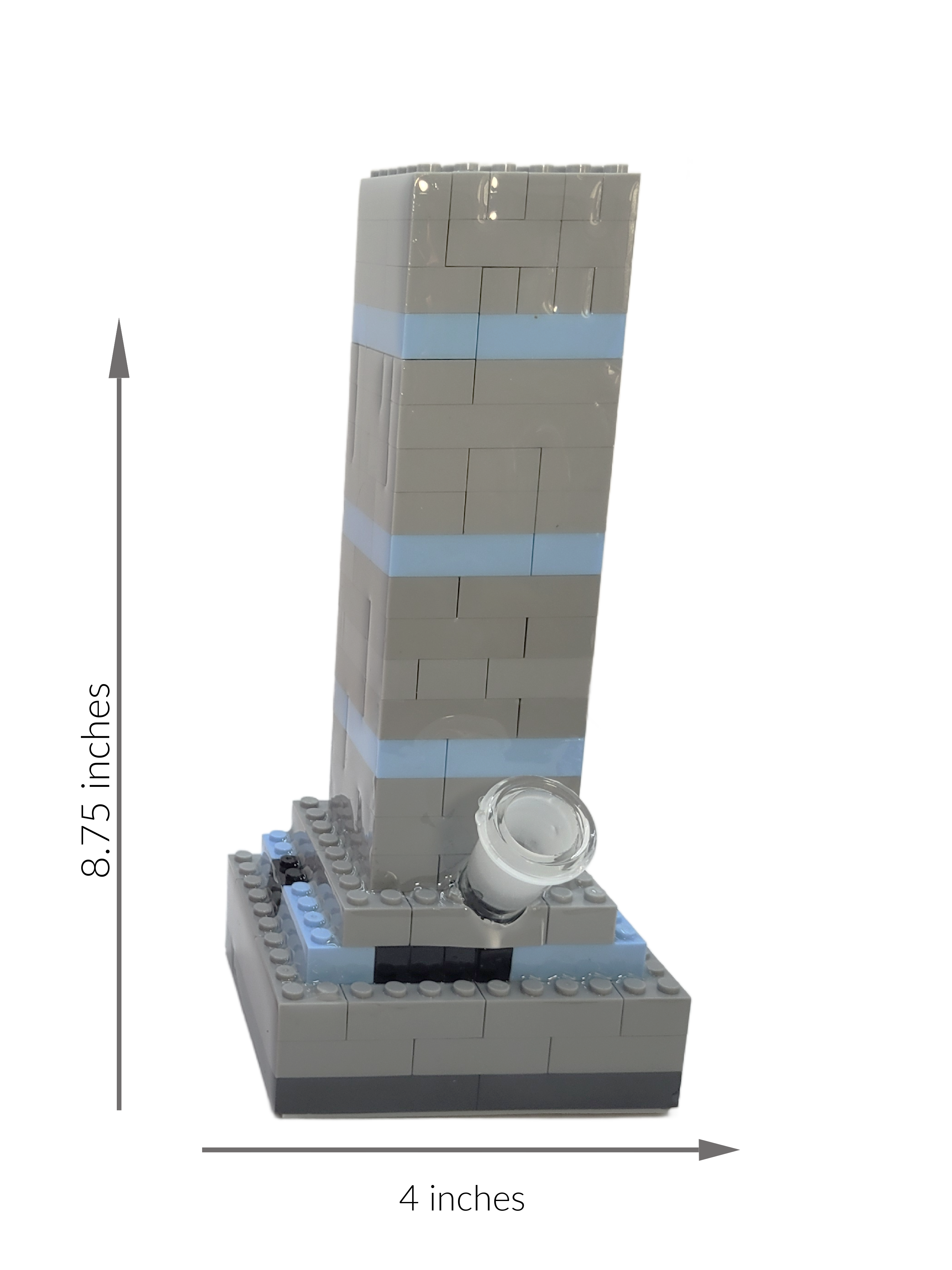 Light Gray and Blue Tower