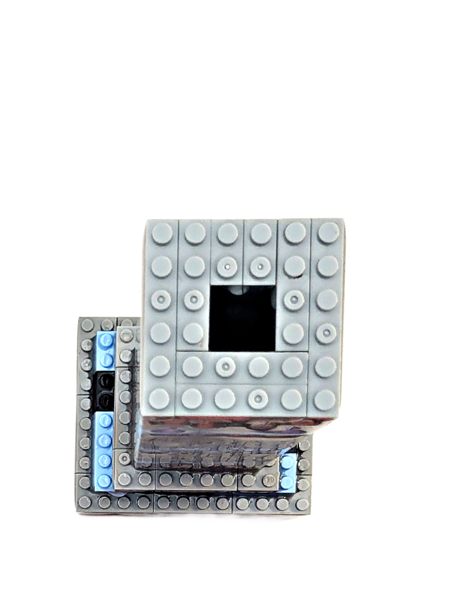 Light Gray and Blue Tower