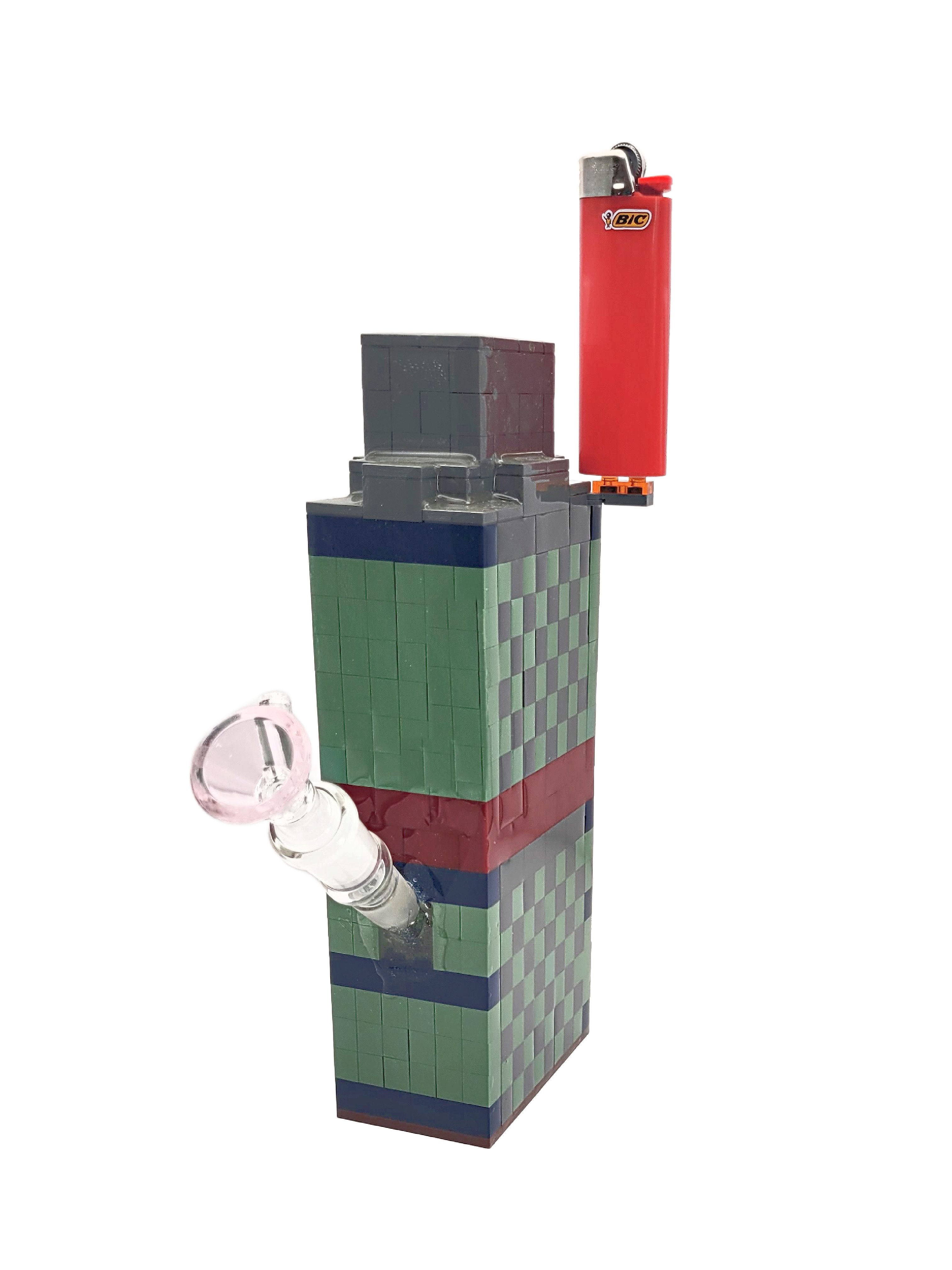 Green/Gray Checked Tower
