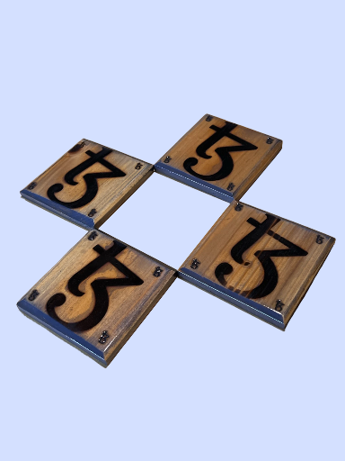 1/1 Wooden Tezos Coaster 4 pack  