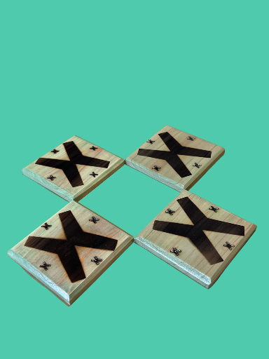 1/1 Wooden MultiVersX Coaster 4 pack