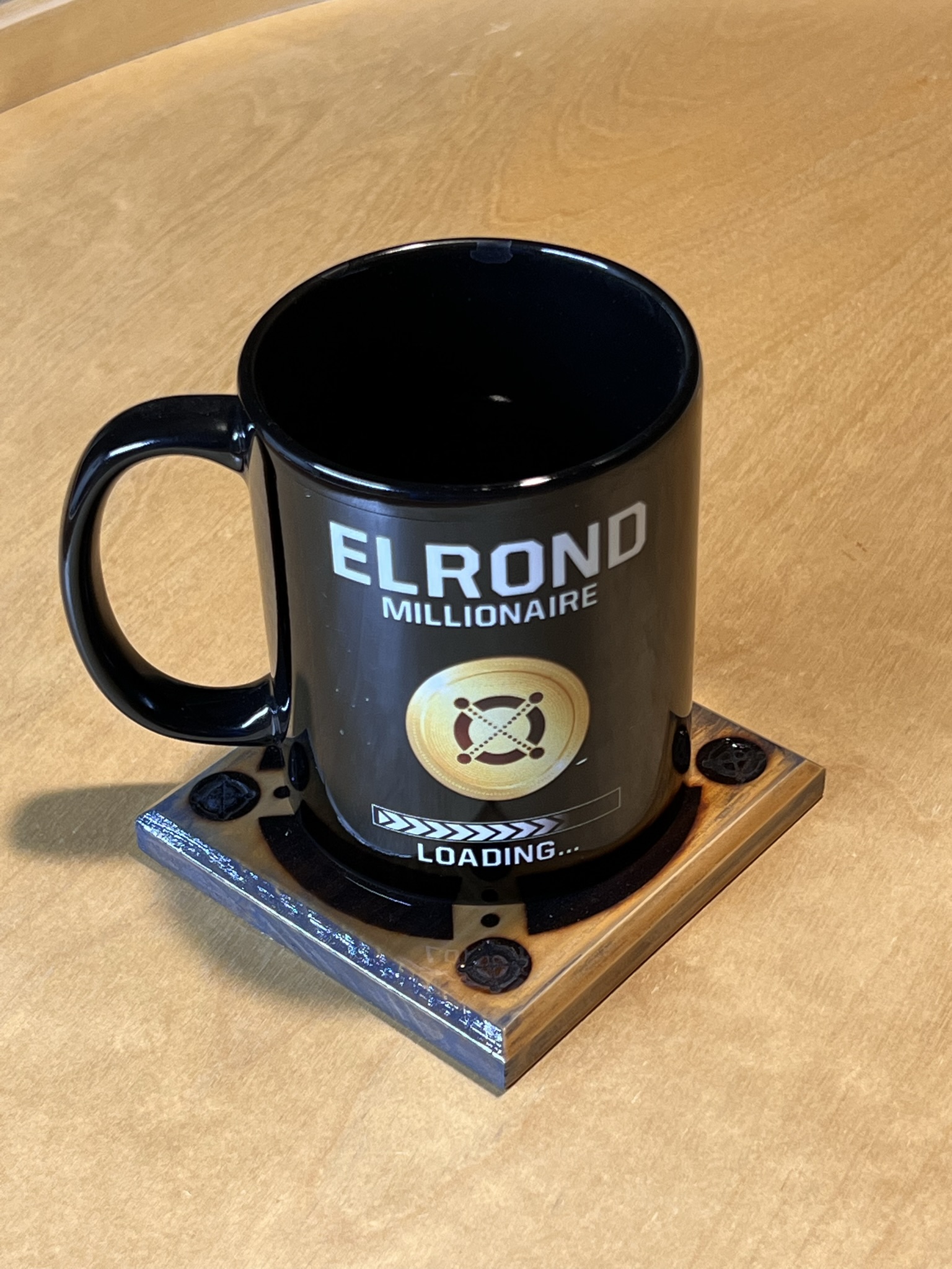 1/1 Wooden Elrond Coaster 4 pack
