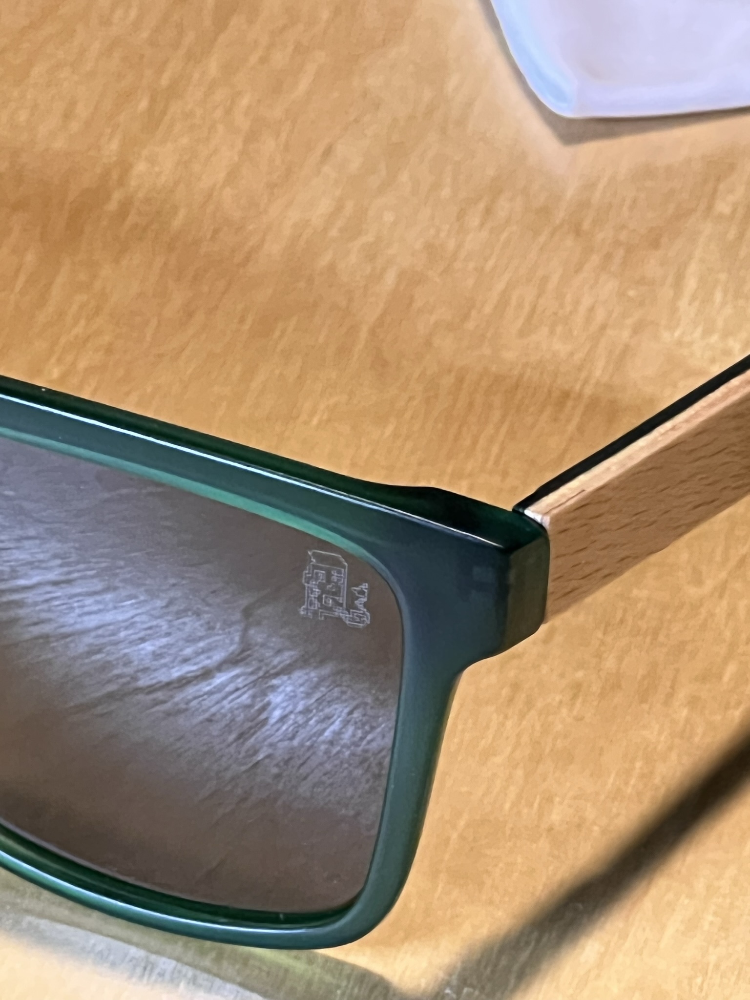 Wooden & Green Polarized Sunglasses