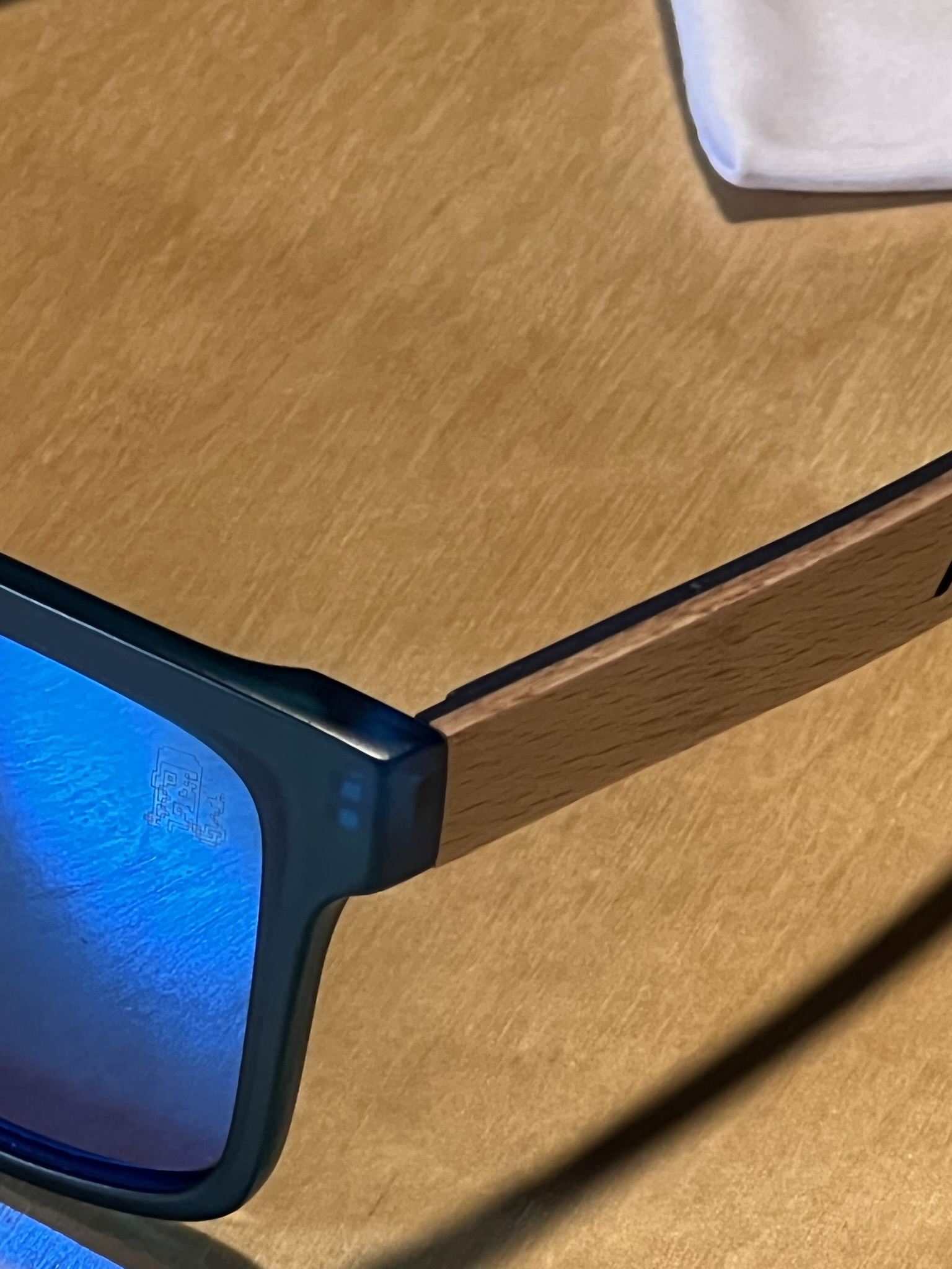 Wooden & Blue Polarized Sunglasses
