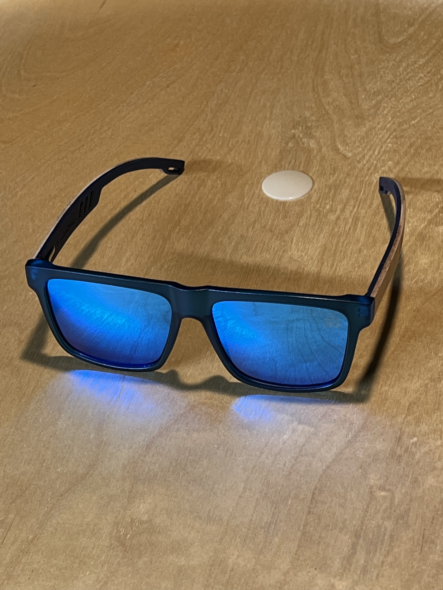 Wooden & Blue Polarized Sunglasses